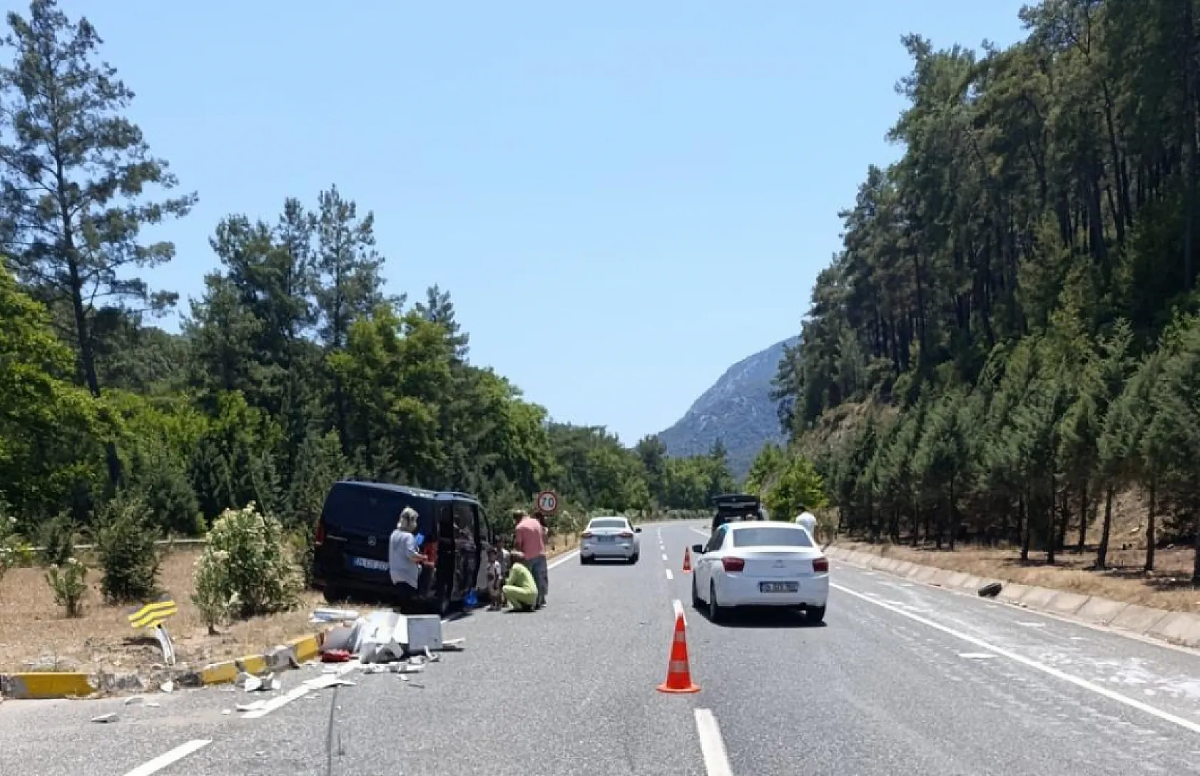 Marmaris yolunda feci kaza: 7 yaralı