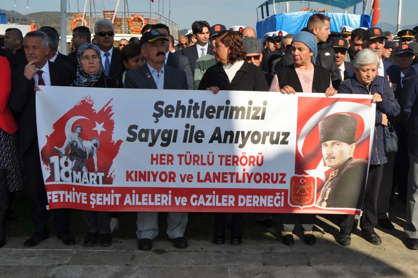 Çanakkale Zaferi'nin 109. yılı Fethiye'de kutlandı