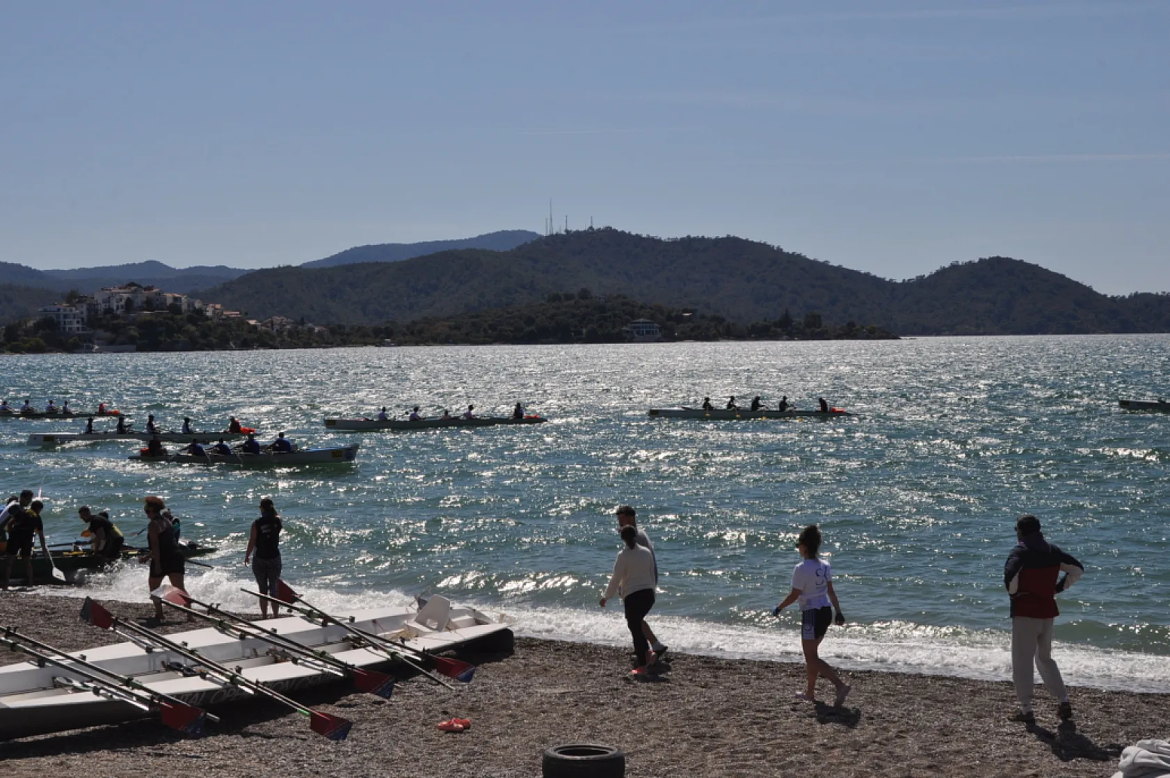 Fethiye'de Uzun Mesafe Deniz Küreği Türkiye Kupası Yarışları Başladı
