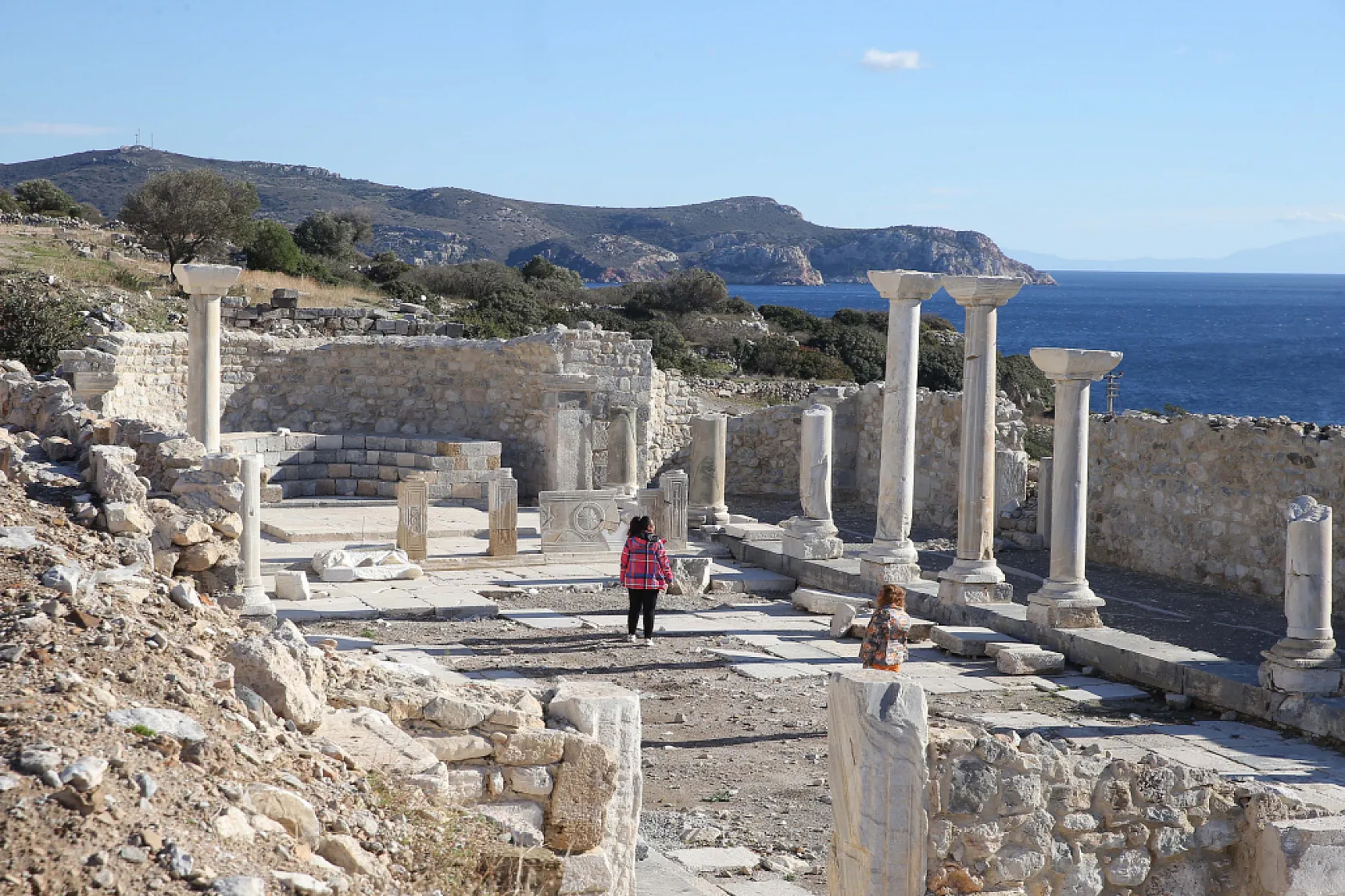 Datça'da Antik dönemin sanat ve ticaret merkezi Knidos'un ana kilisesi ayağa kaldırılıyor