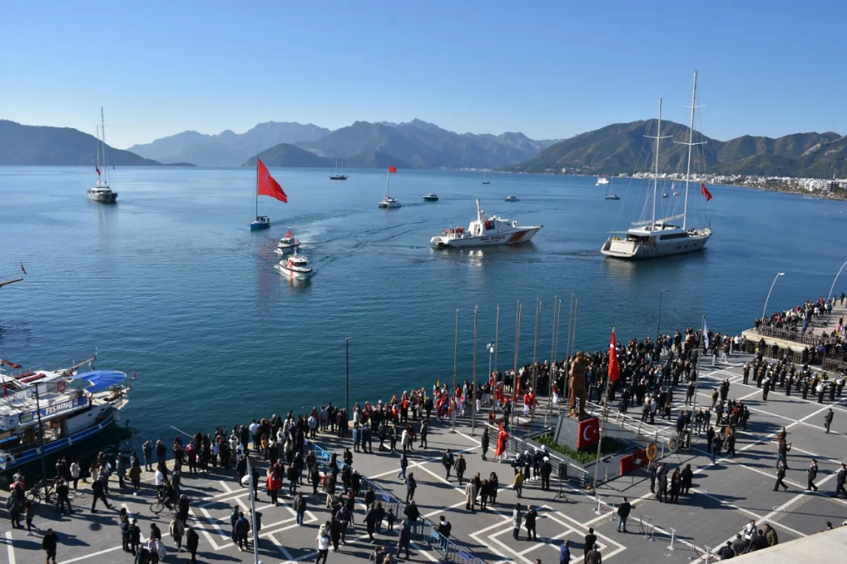 Atatürk'ün Marmaris'e gelişinin 91'inci yıl dönümü kutlandı