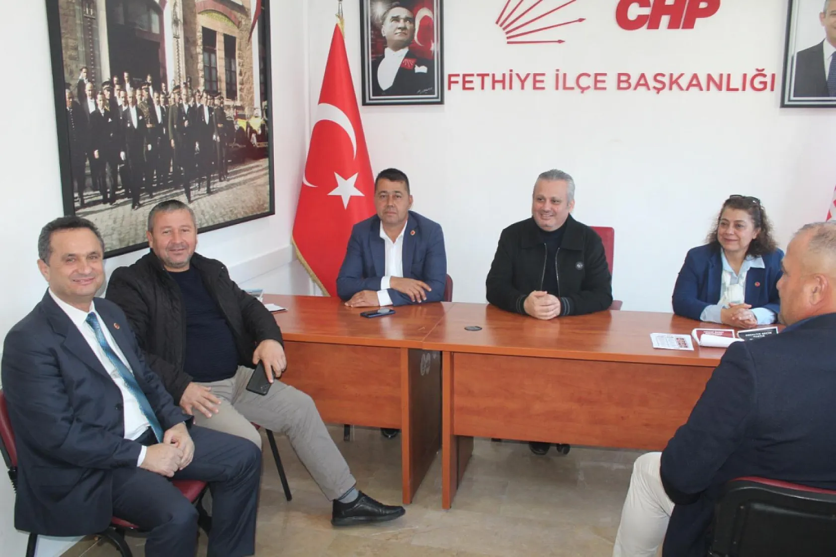 Fethiye Muhtarları, CHP İlçe Başkanı Mustafa Koyuncu ile Buluştu