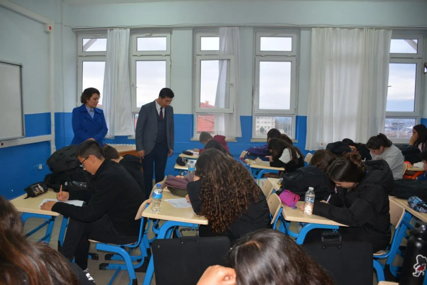 Köyceğiz'de Türkiye geneli ortak sınavlar yapıldı