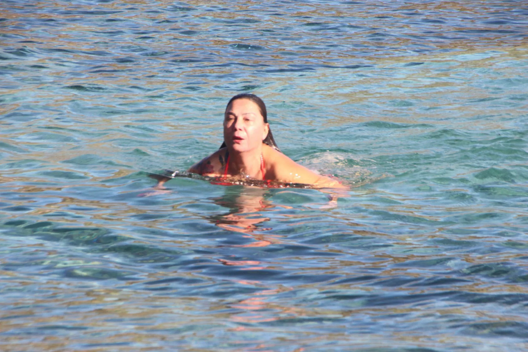 Bodrum'da kış ortasında deniz keyfi