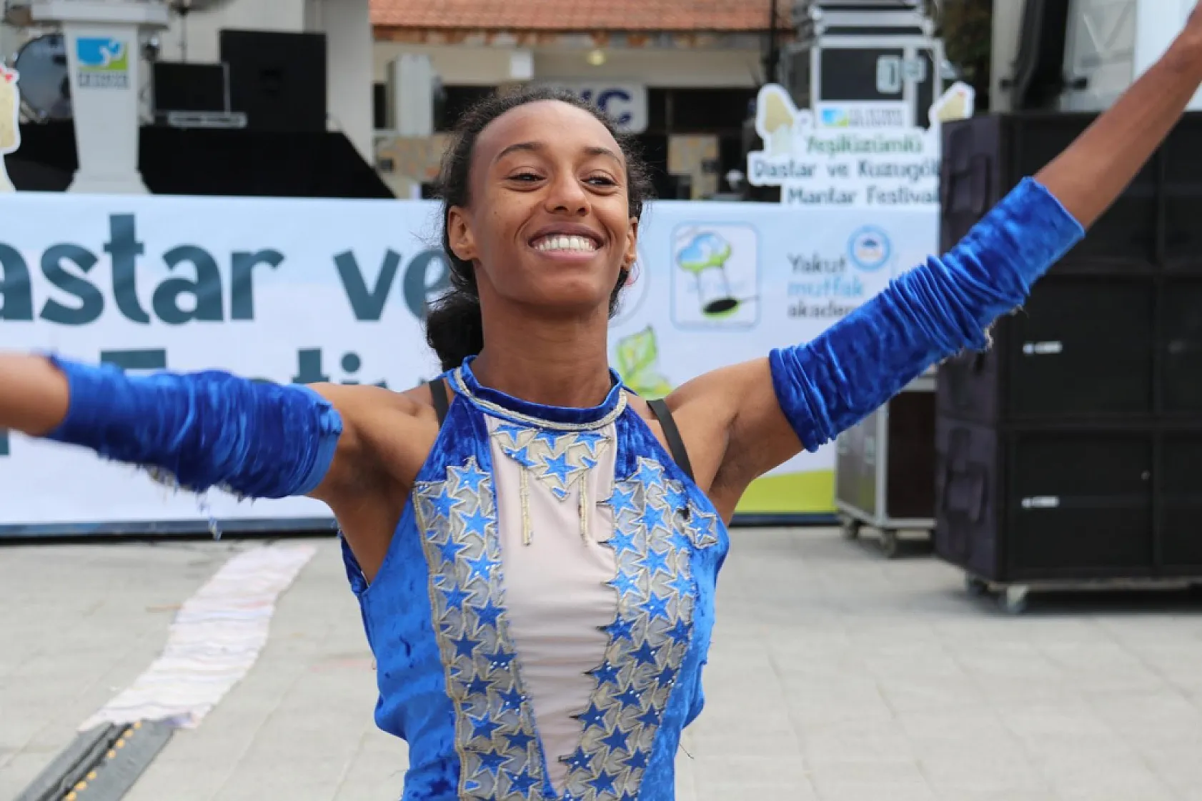 Etiyopya Akrobasi Grubu Yeşilüzümlü Festivali'nde nefes kesti
