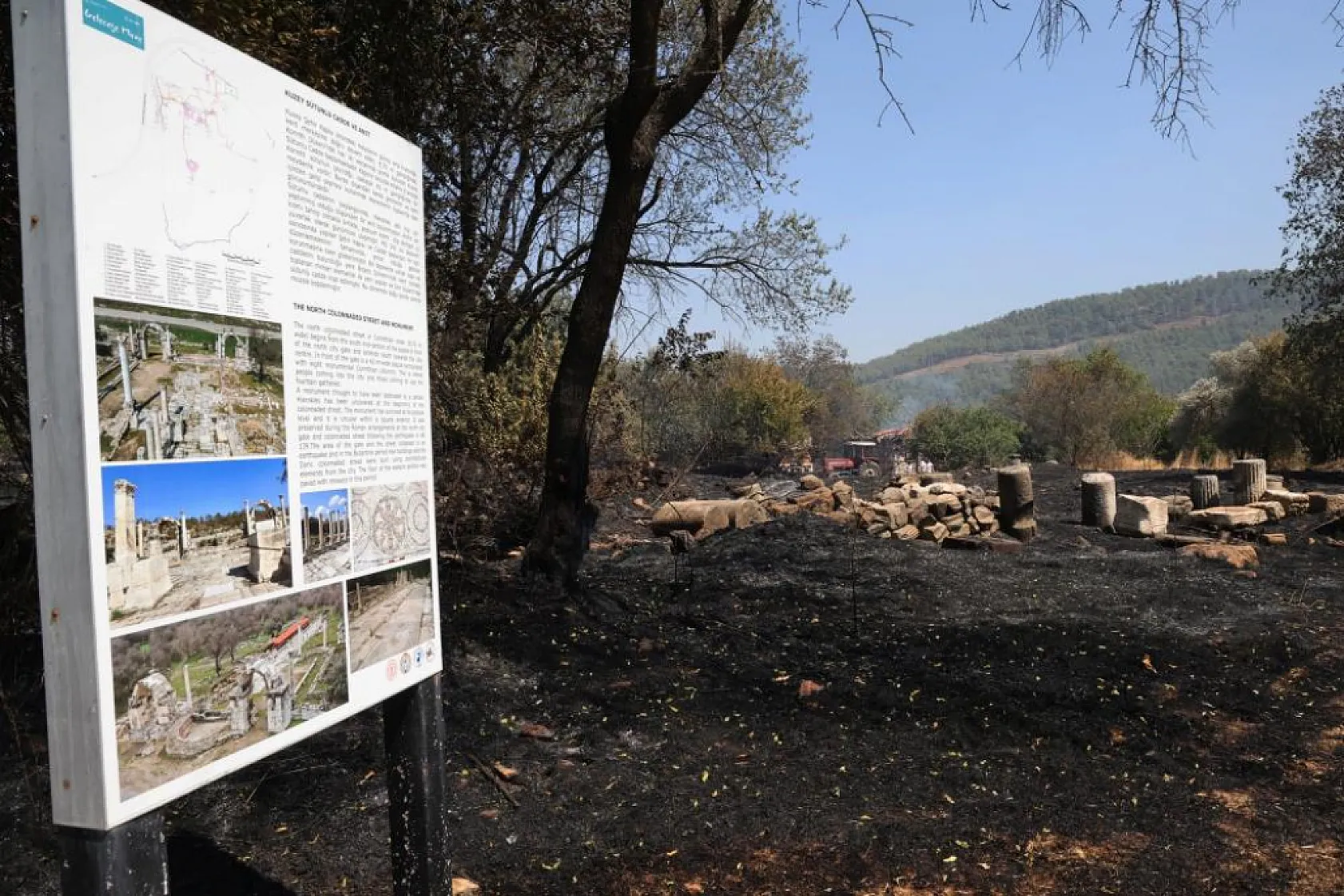 2 bin 500 yıllık antik kentin ciğerleri yandı