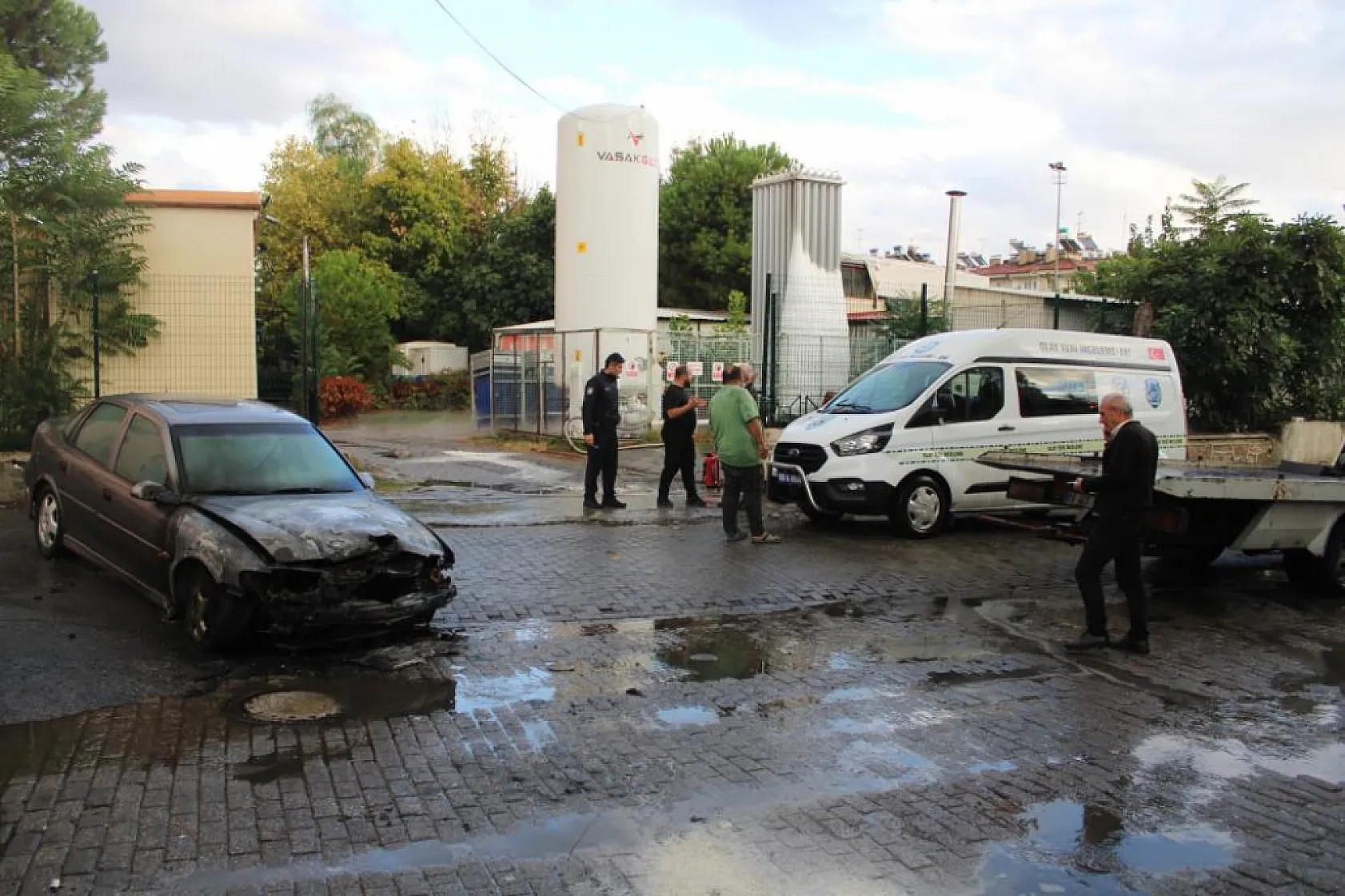 Faciadan dönüldü: Sıvı oksijen tankı dolumu sırasında yangın çıktı