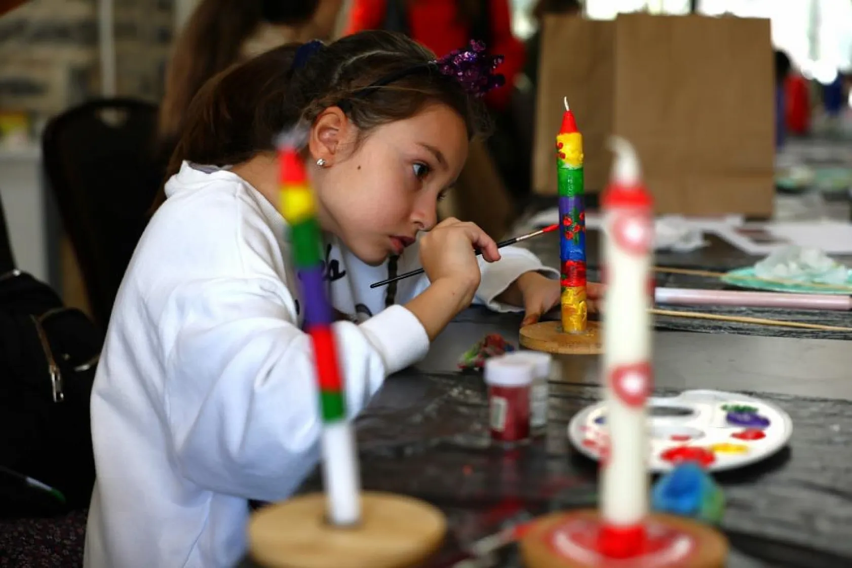Bodrum'da üç kuşak mum boyama atölyesinde buluştu