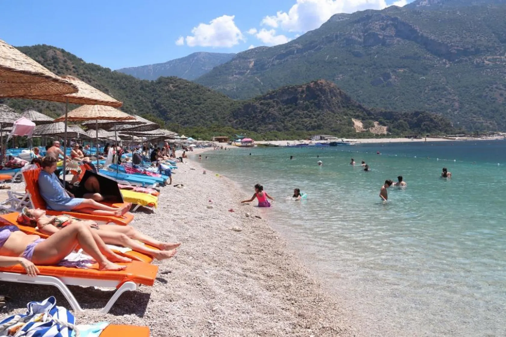 Fethiye'nin gözde plajına bayramda 18 bin 870 ziyaretçi