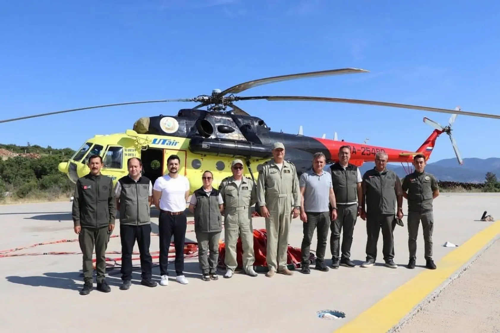 Yatağan'da konuşlu yangın söndürme helikopteri hizmete başladı
