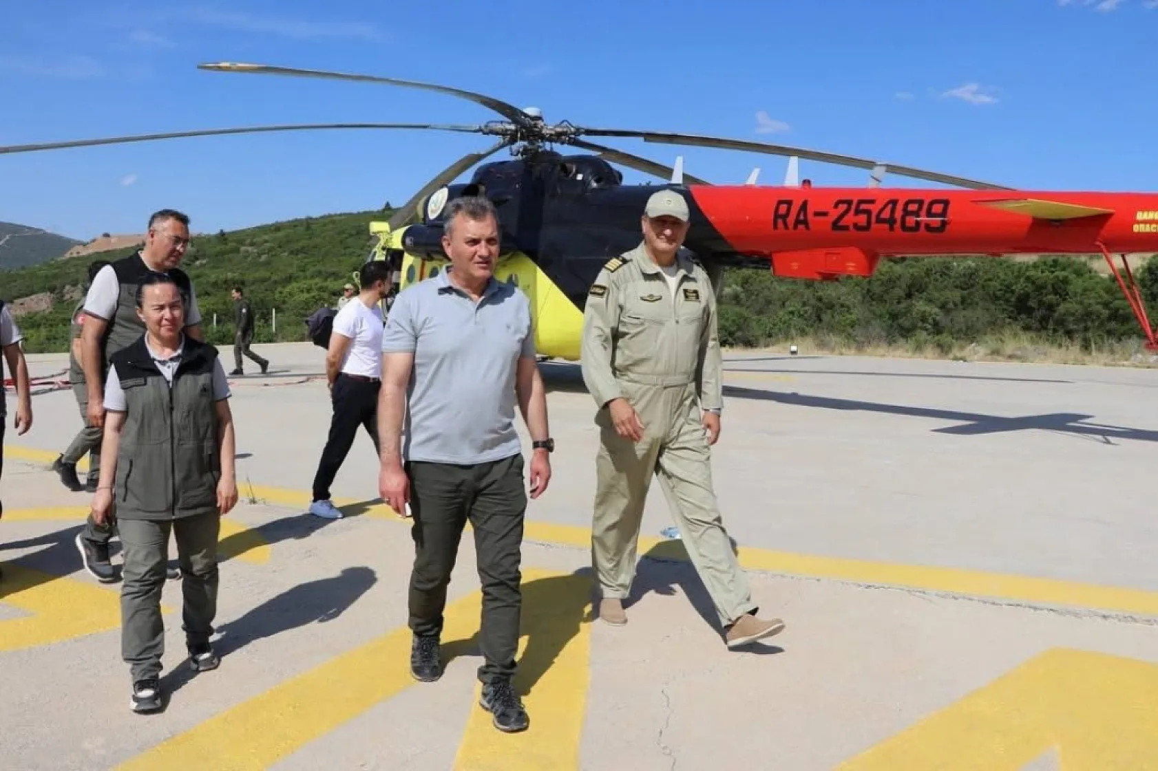 Yatağan'da konuşlu yangın söndürme helikopteri hizmete başladı