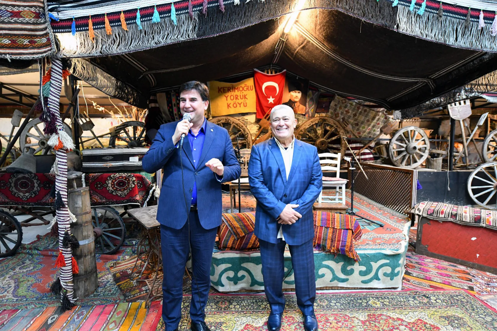 Karaca, güreşçiler ve aileleriyle bir araya geldi