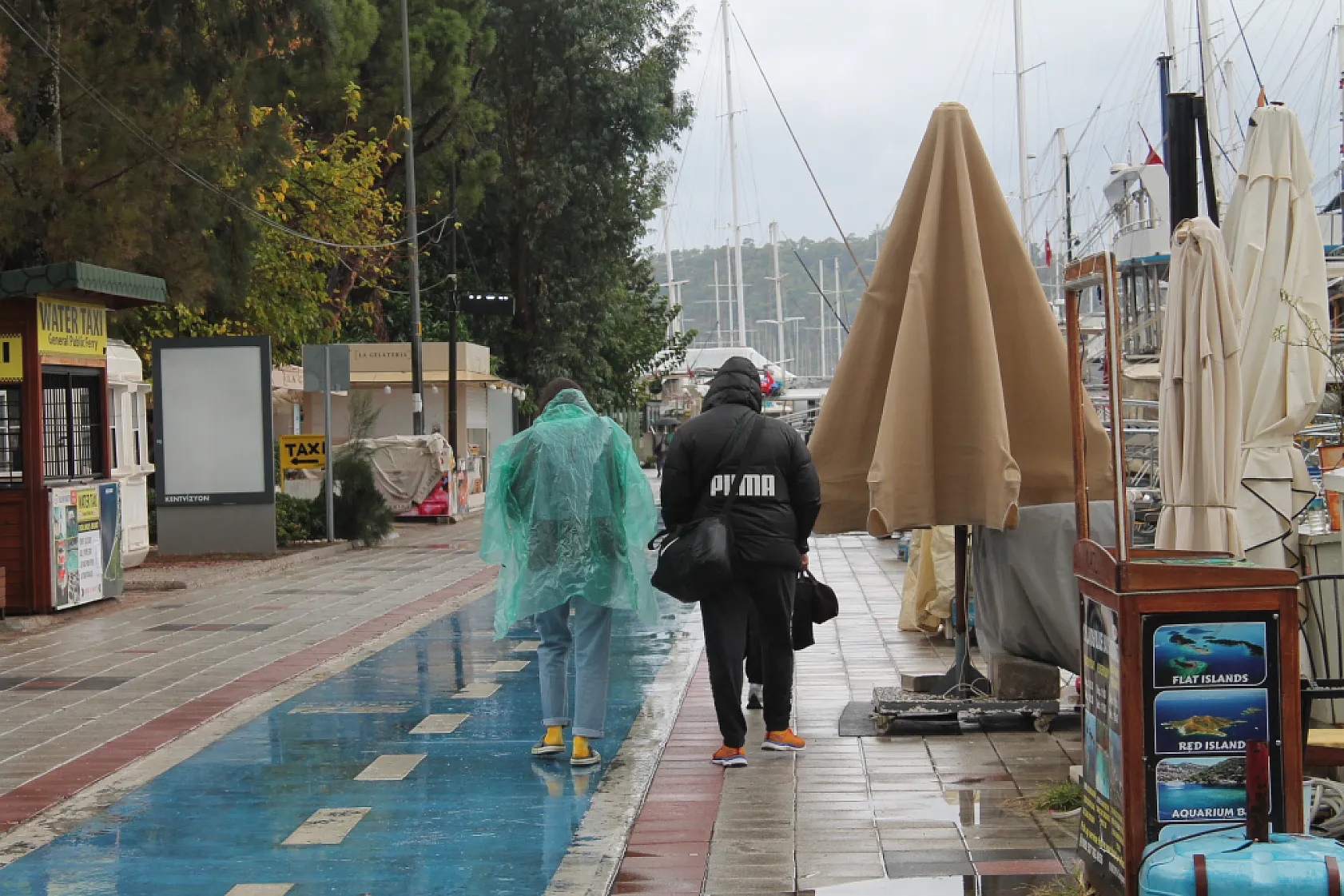 Fethiye'de Kış Kendini Sağanak Yağışlarla Hissettirdi