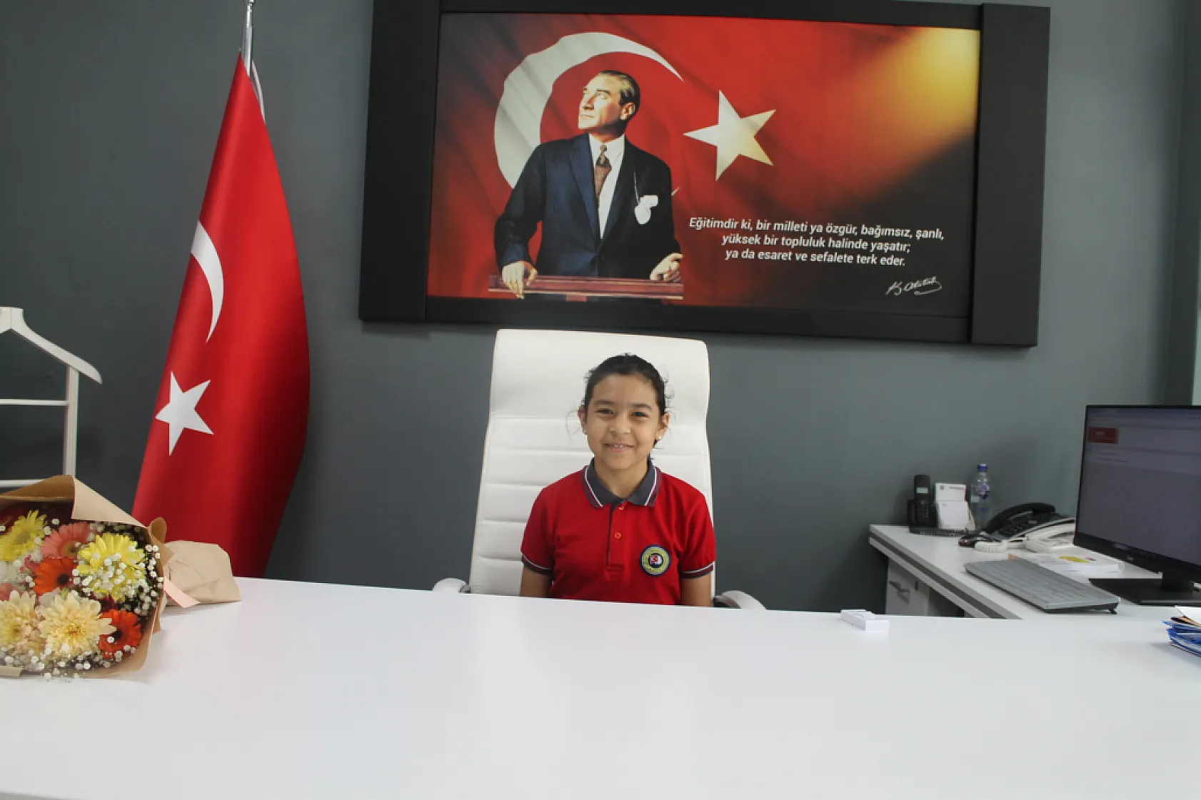 Fethiye İlçe Milli Eğitim Müdürü Kaya, koltuğunu öğrencilere bıraktı
