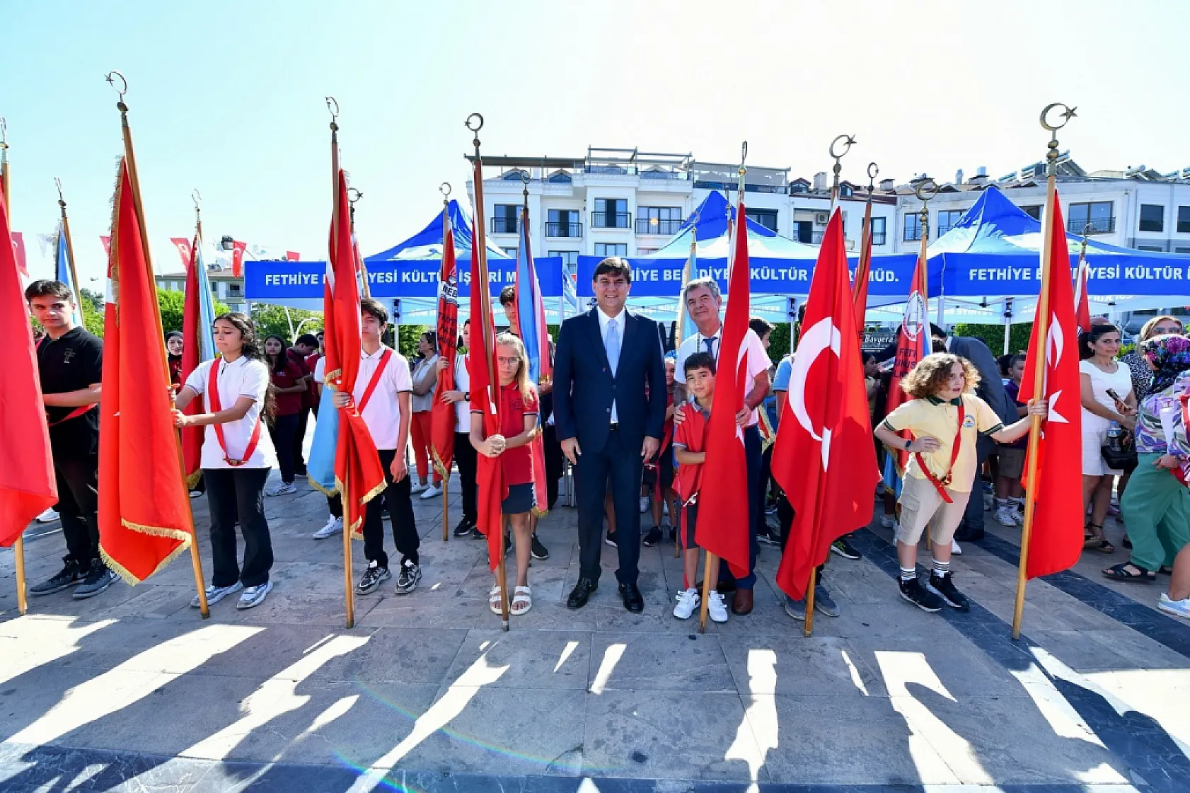 Fethiye'de 30 Ağustos Zafer Bayramı Beşkaza Meydanı'nda Kutlandı