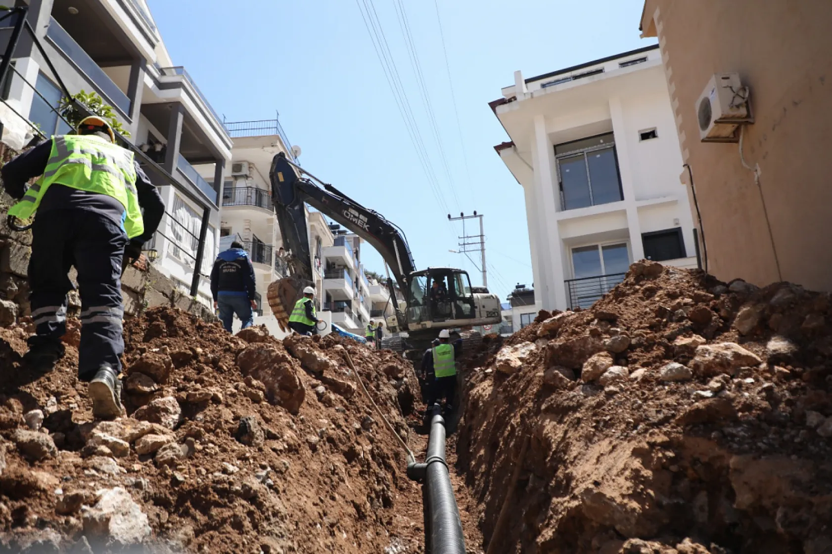 Fethiye Taşyaka'da Kanalizasyon Hatları Yenileniyor