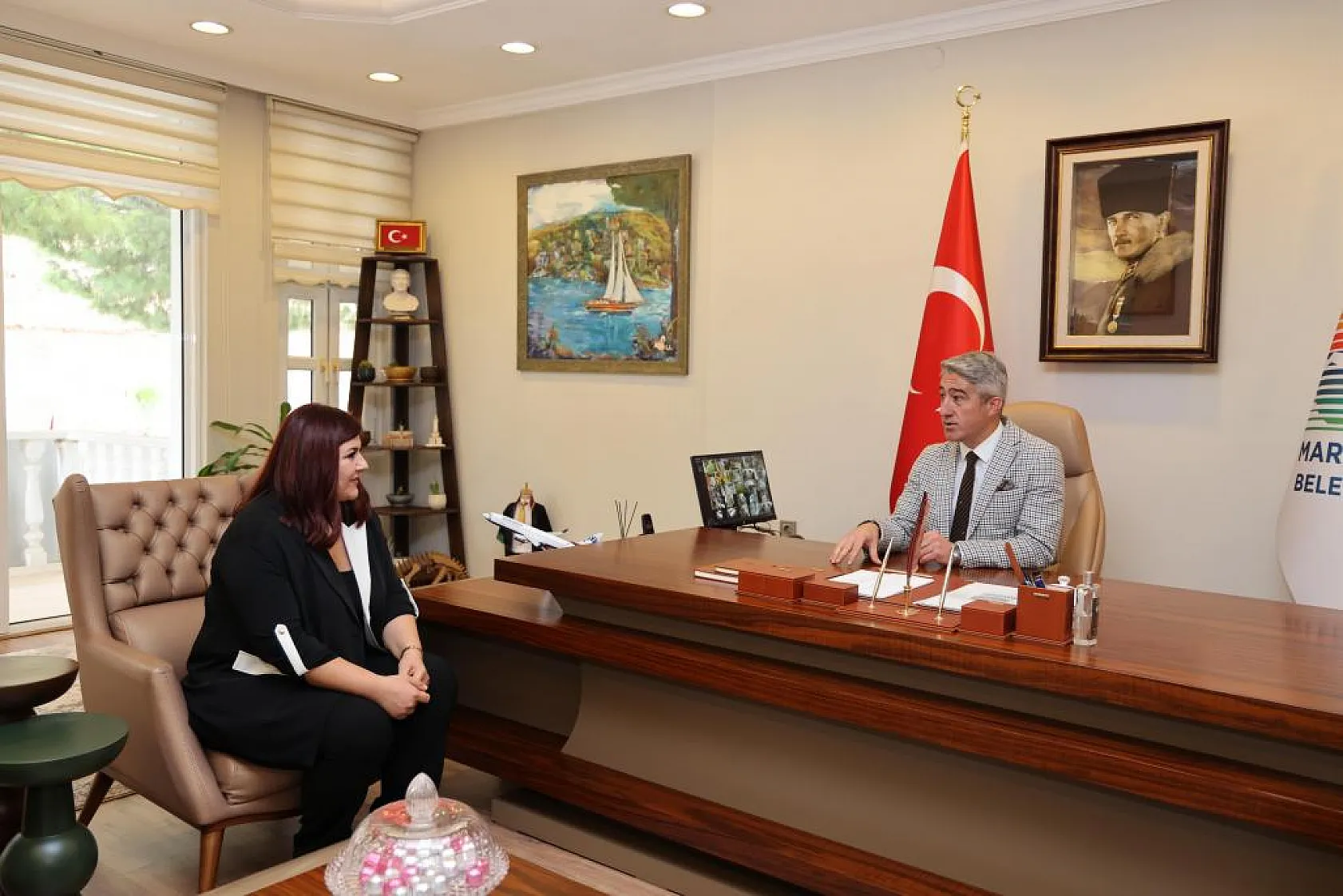 Başkan Oktay, İlçe Emniyet Müdürü Öztürk'ü Ağırladı