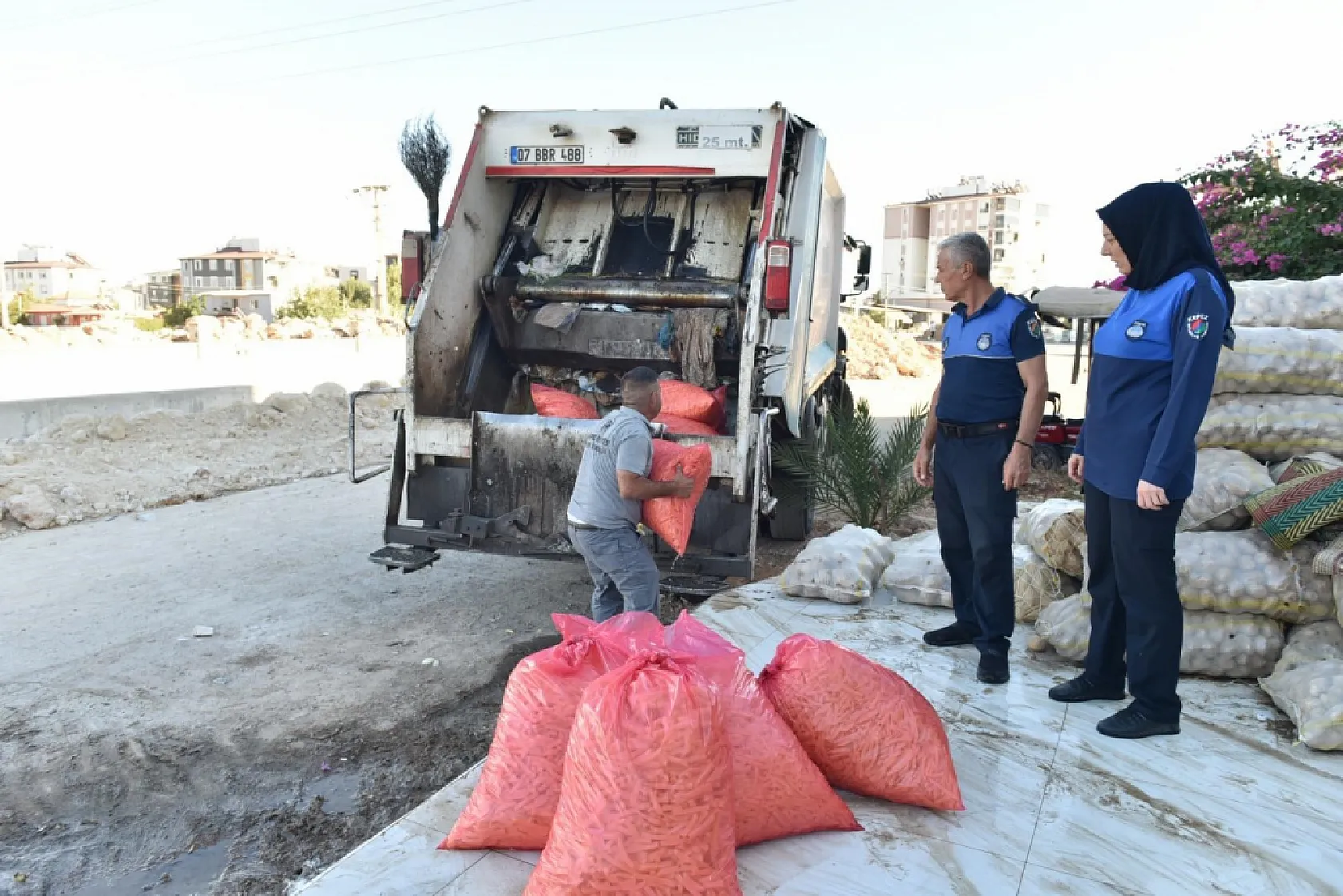 1,5 ton işlenmiş patates imha edildi