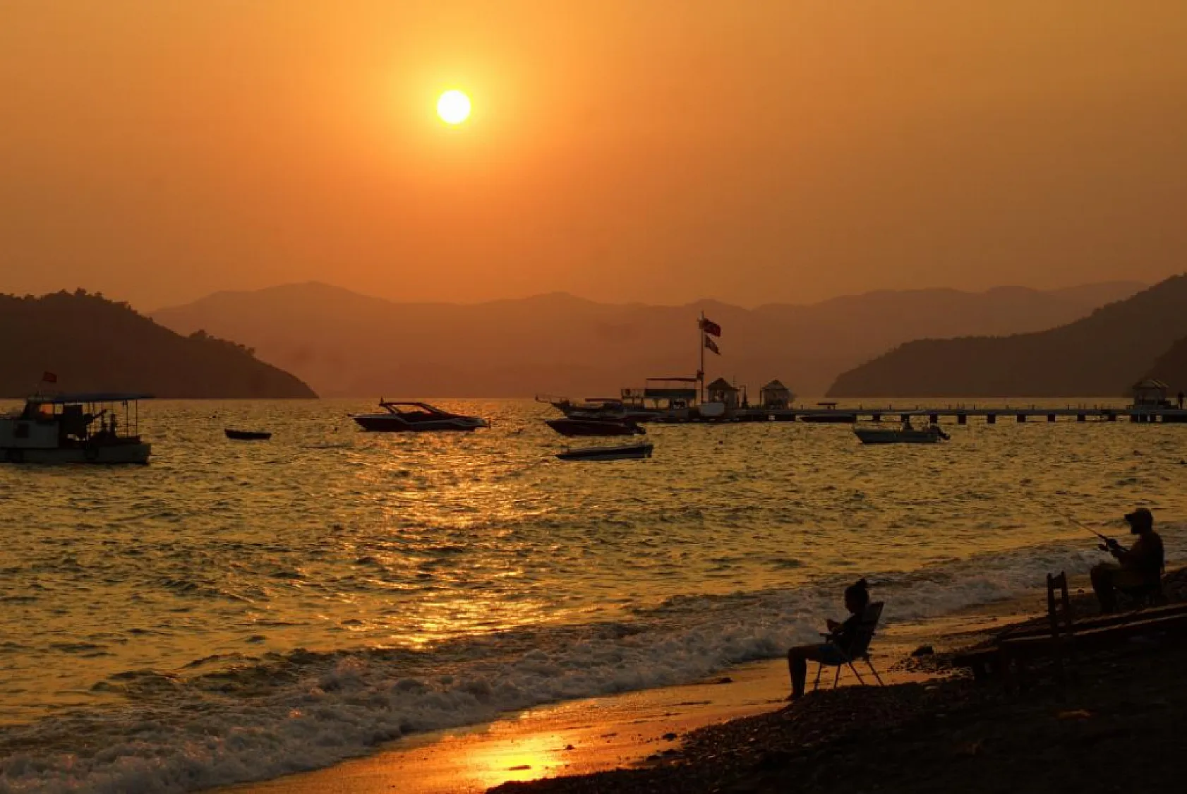 Fethiye'de Muhteşem Bir Gün Batımı