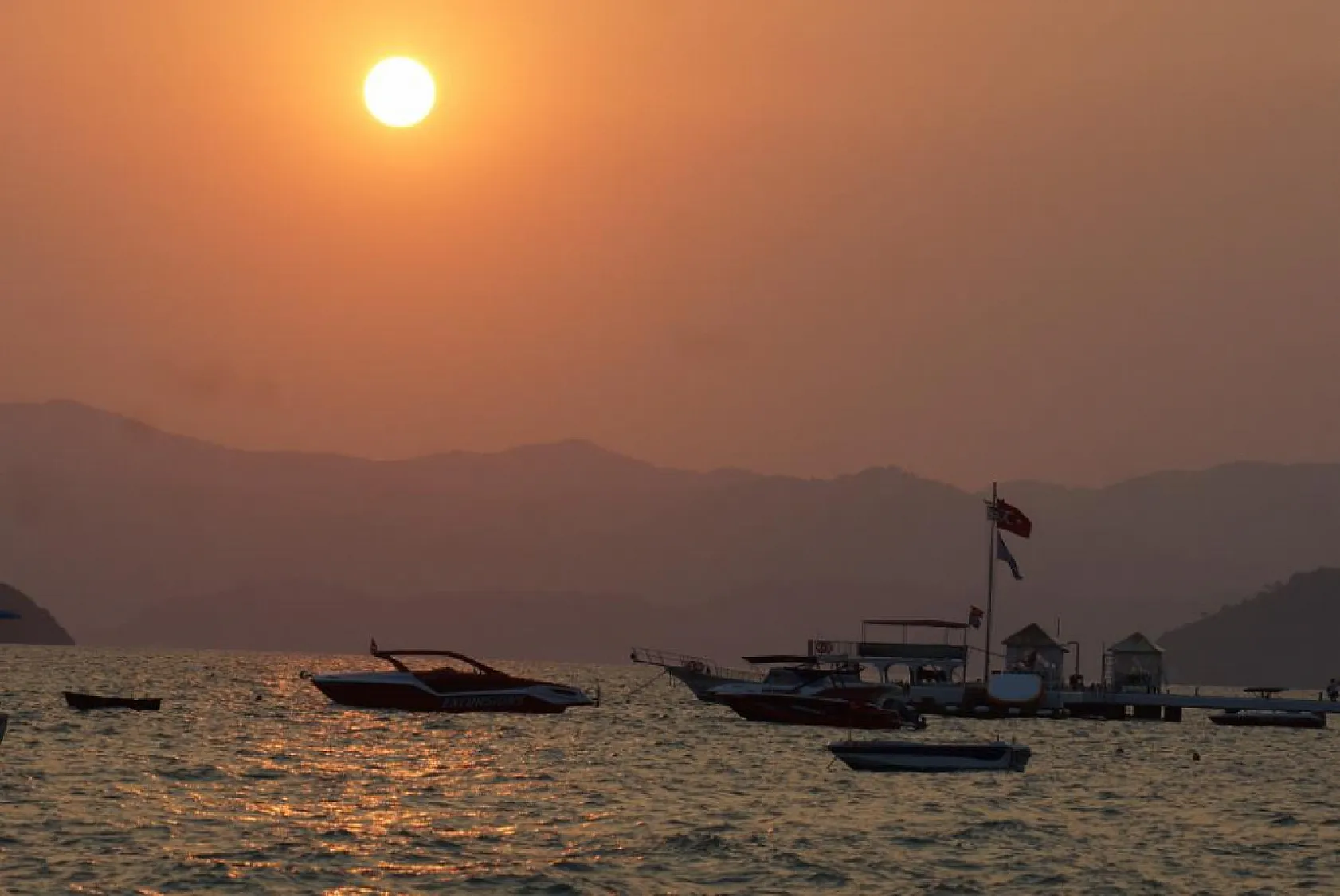 Fethiye'de Muhteşem Bir Gün Batımı
