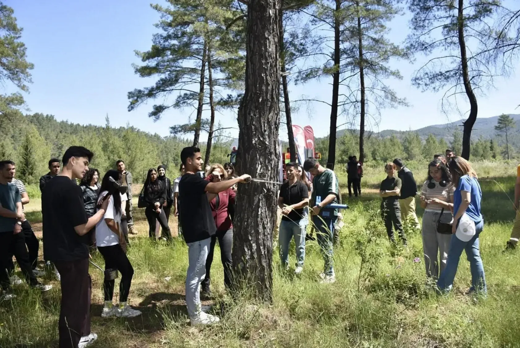 Köyceğiz'de Yüksekokul öğrencileri sahada uygulama yaptı