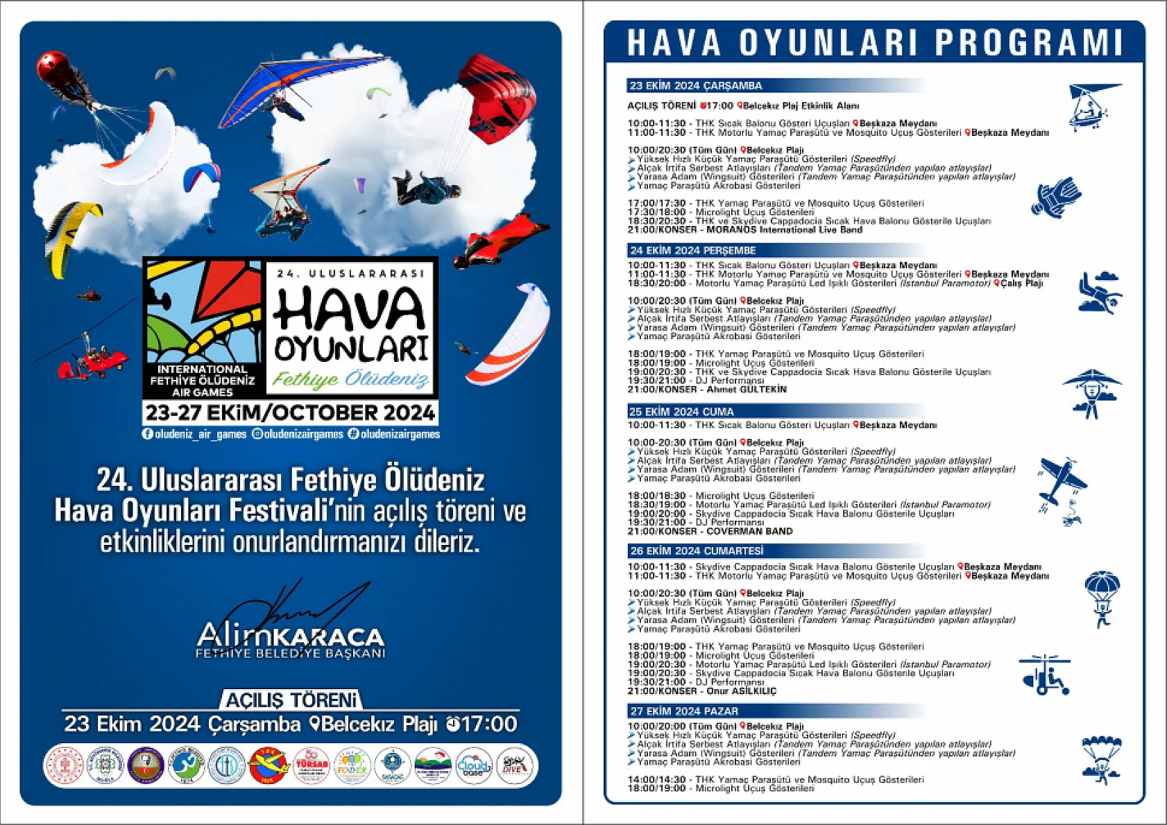 Fethiye'de 24. Ölüdeniz Hava Oyunları Festivali yarın başlıyor