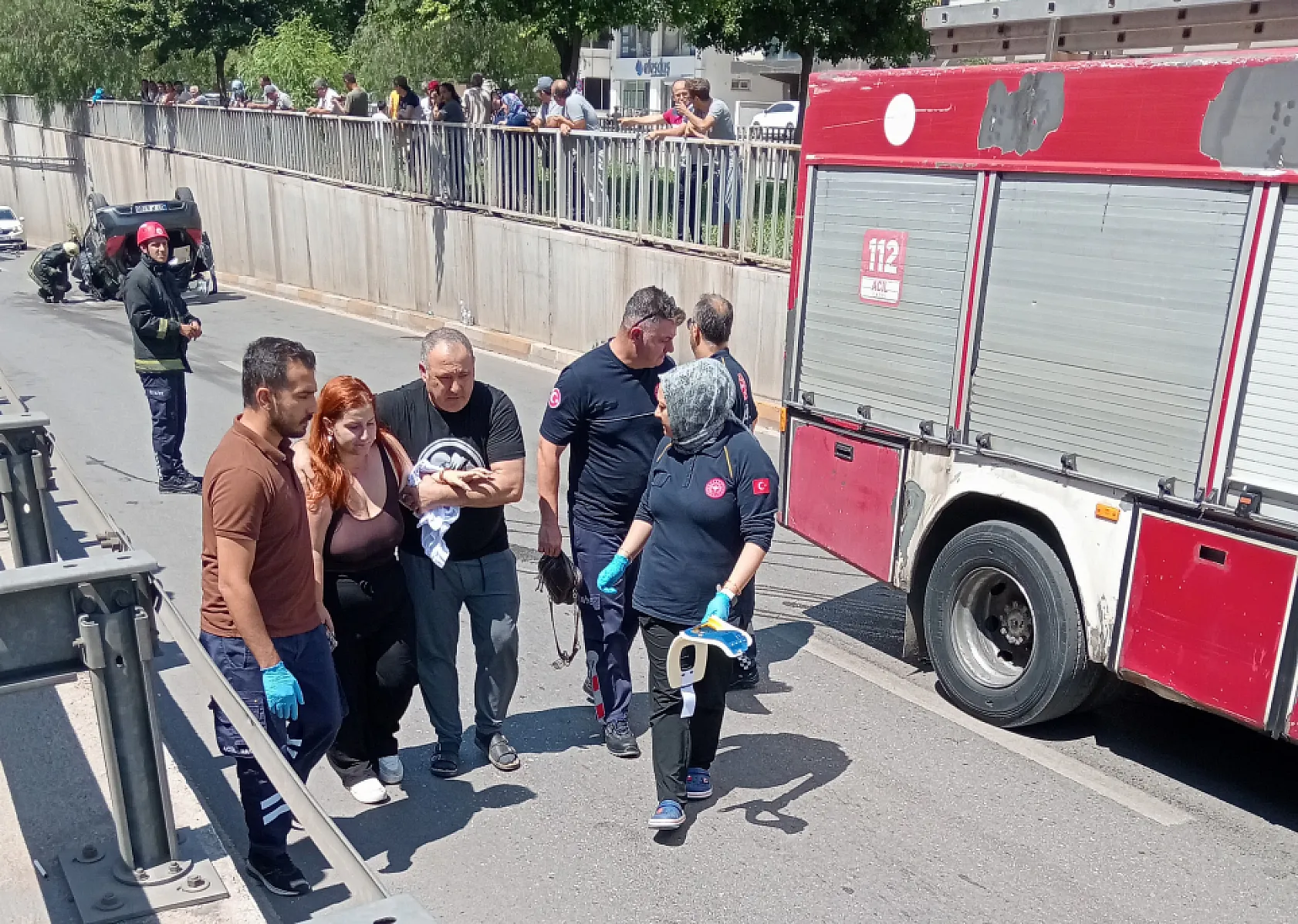 Takla atan araçtan burnu bile kanamadan çıktı