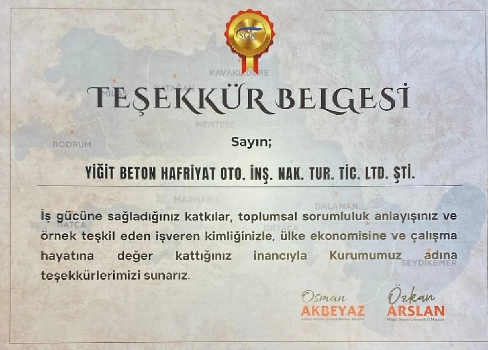 Yiğit İnşaat: 'Toplumsal Sorumlulukla Üretmeye Devam Edeceğiz'