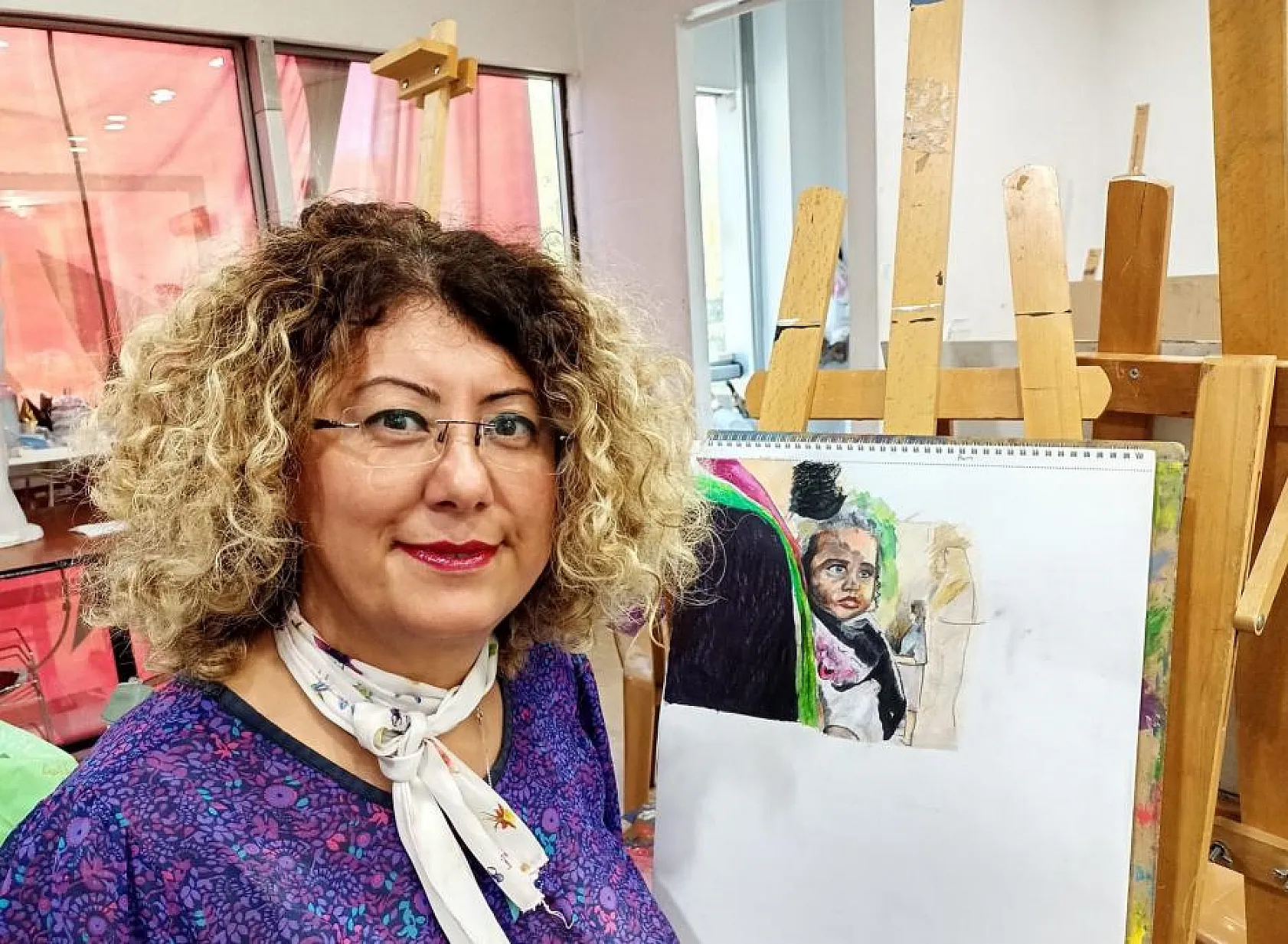 Muğlalı ressam İsrail'e tepkisini resimleriyle gösterdi