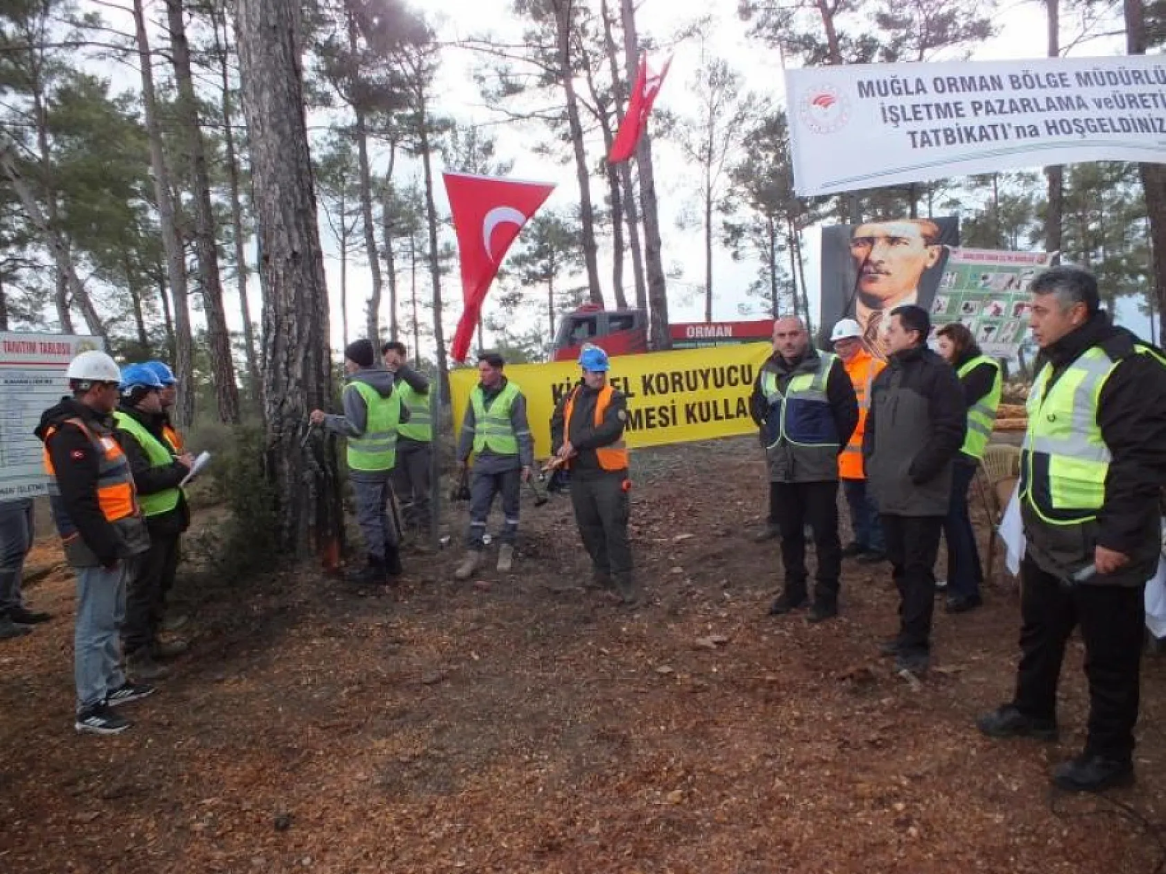 Kavaklıdere'de orman üretim tatbikatı gerçekleştirildi