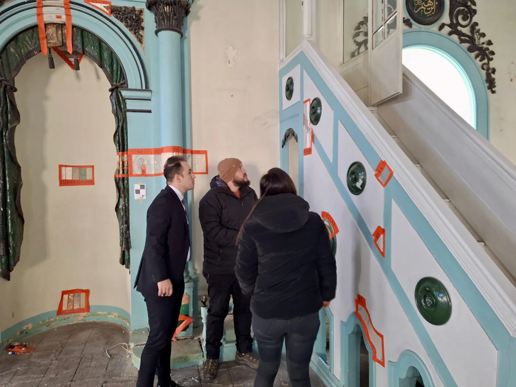 Aydın Vakıflar Bölge Müdürü Mücahid Vural, Şeyh Camii Restorasyon Çalışmalarını Yerinde İnceledi