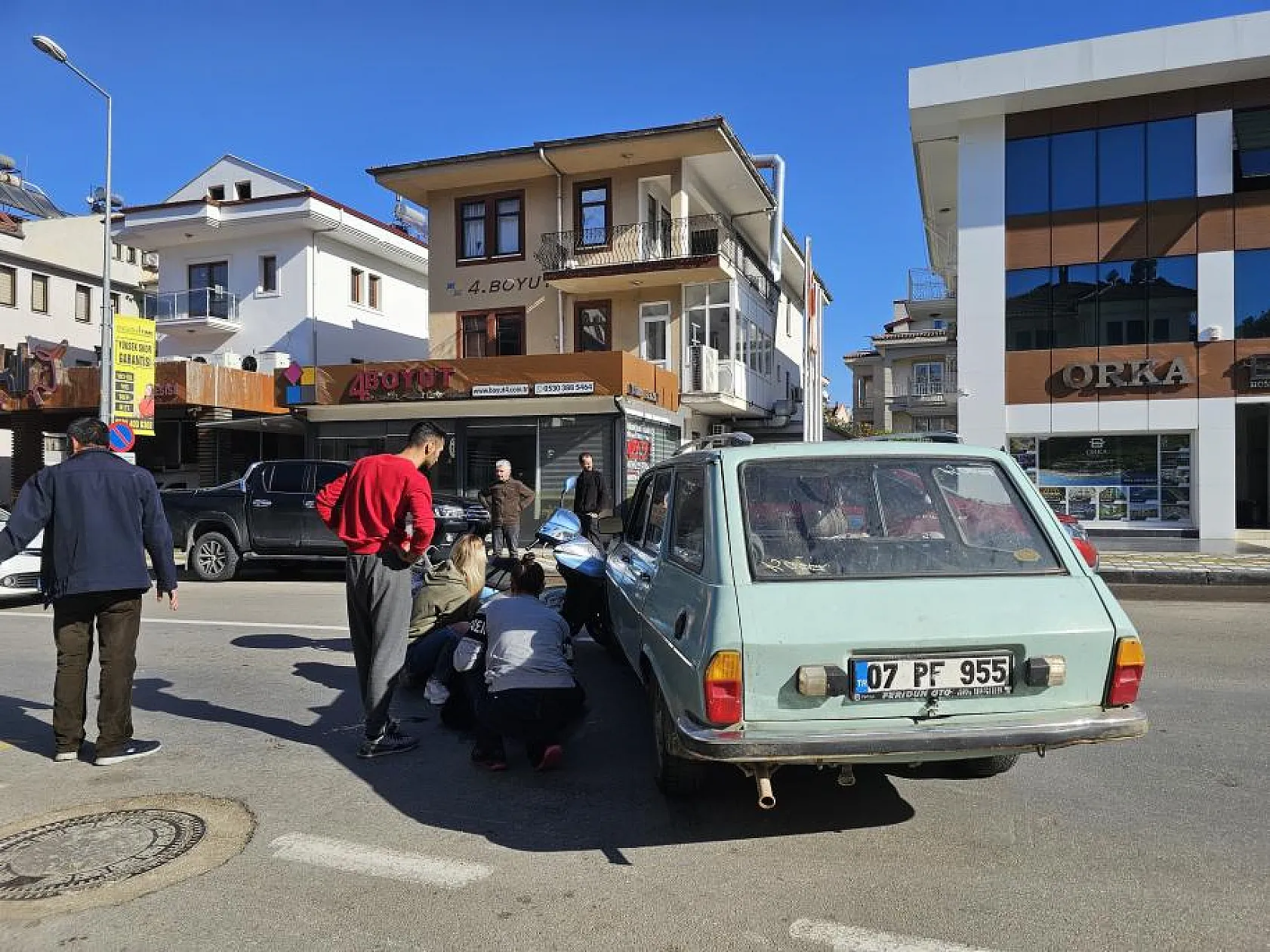 Fethiye'de korkutan kaza: 1 yaralı