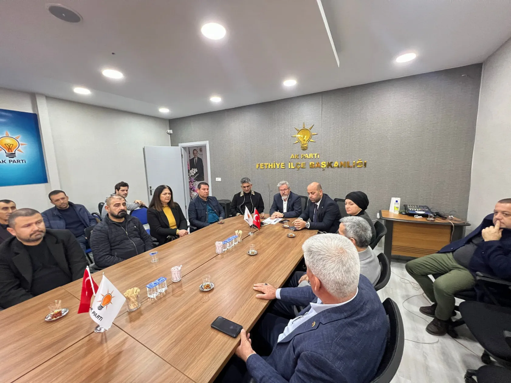 Fethiye MHP'den Fethiye AK Parti İlçe Başkanı Sarıhan'a Hayırlı Olsun Ziyareti