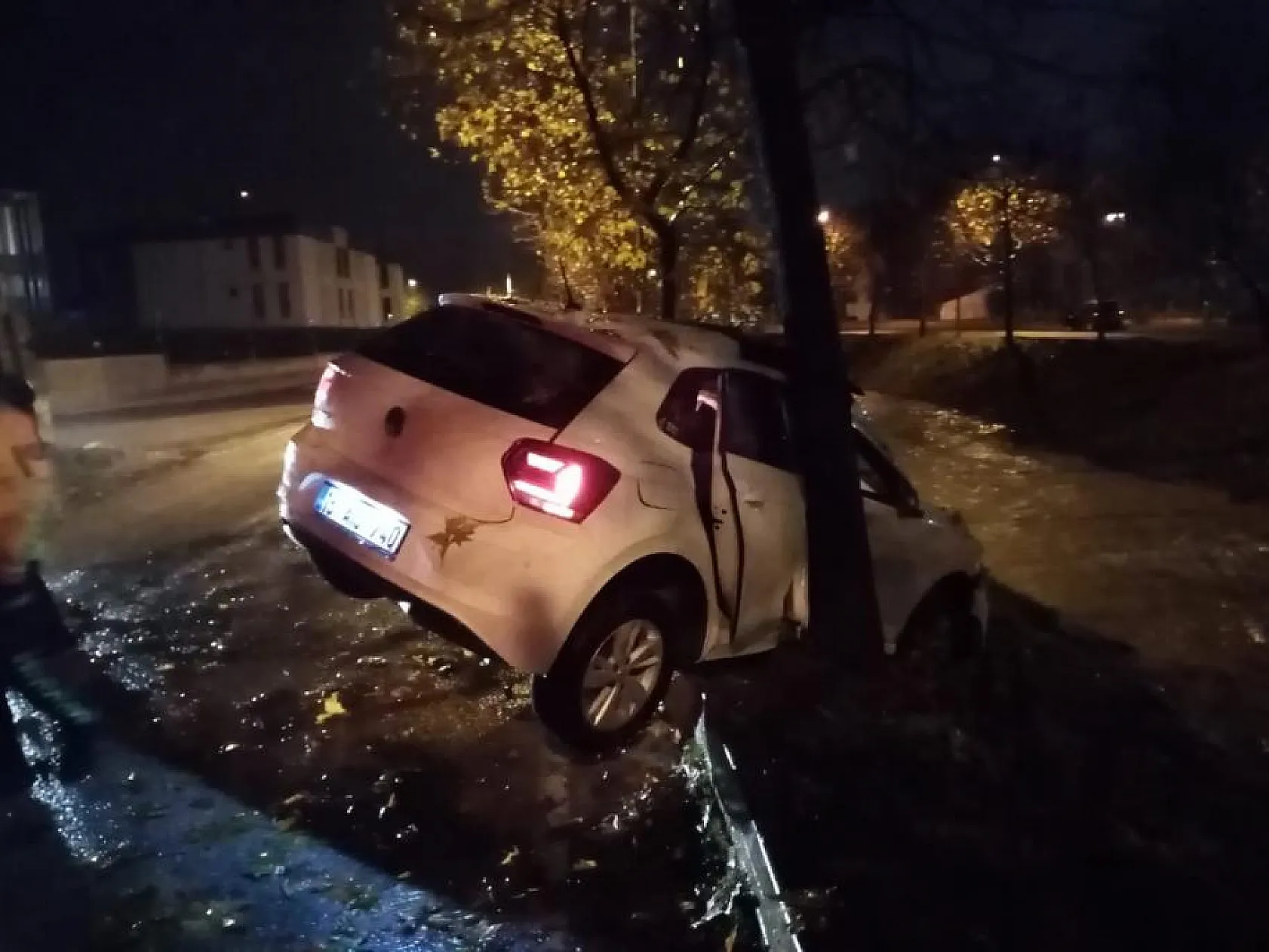 Arkadaşı aracı kaçırdı, ehliyetsiz sürücü ağaca çarptı