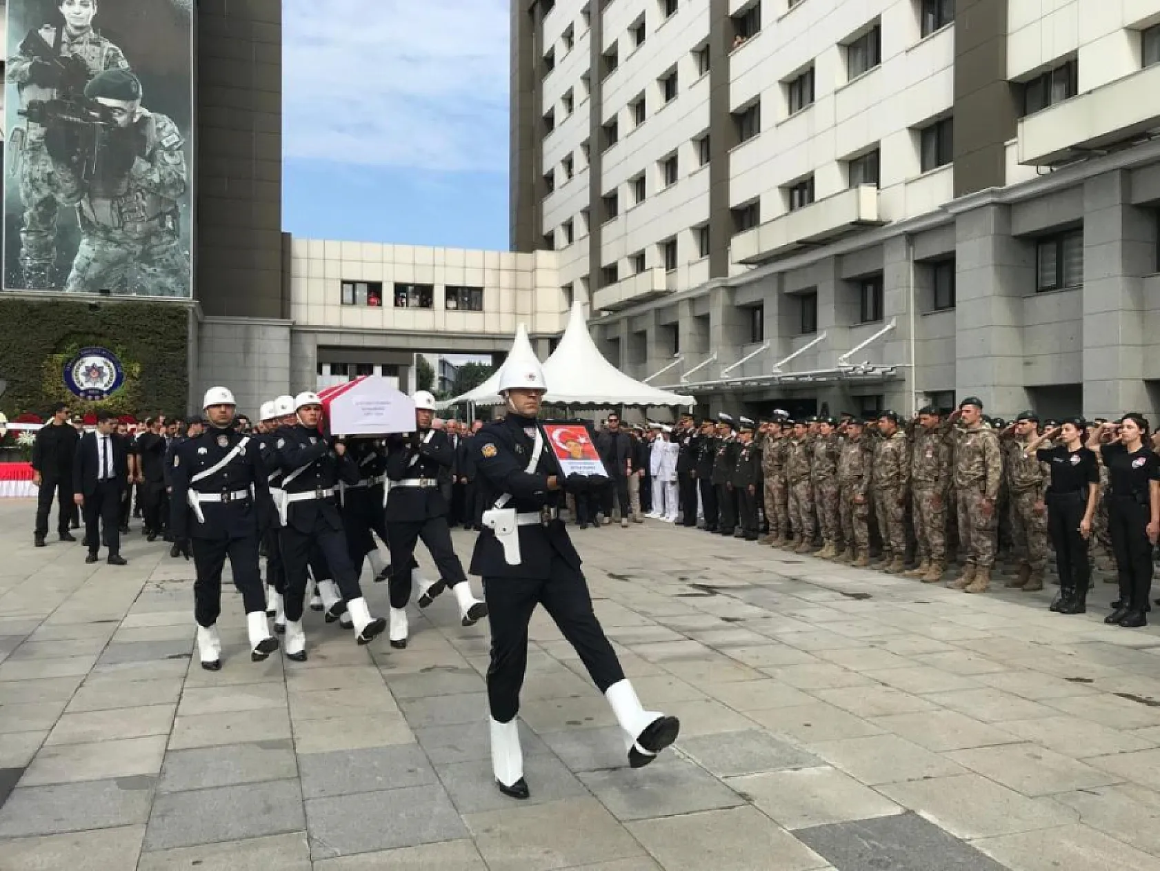 Şehit edilen polis memuru Şeyda Yılmaz için tören düzenlendi