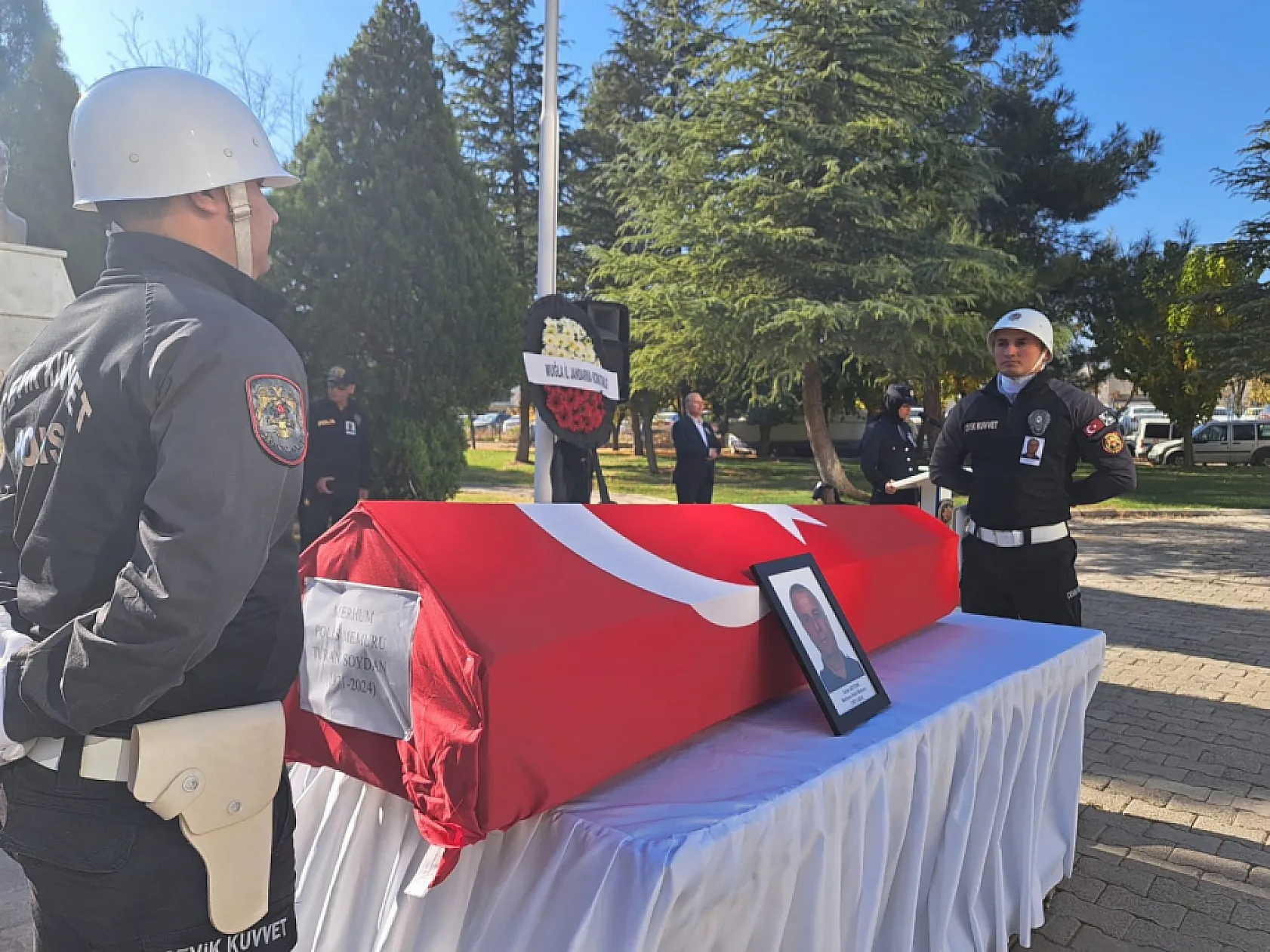 Muğla'da hayatını kaybeden polis memuru için tören düzenlendi