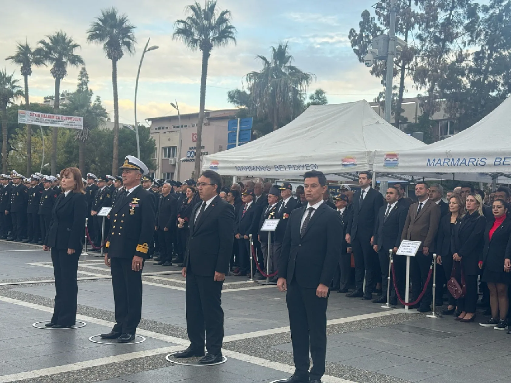 Marmaris 10 Kasım Atatürk'ü anma töreni