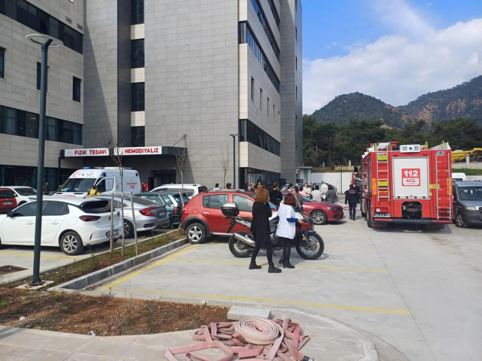 Yangın paniği! Marmaris Devlet Hastanesi tahliye edildi