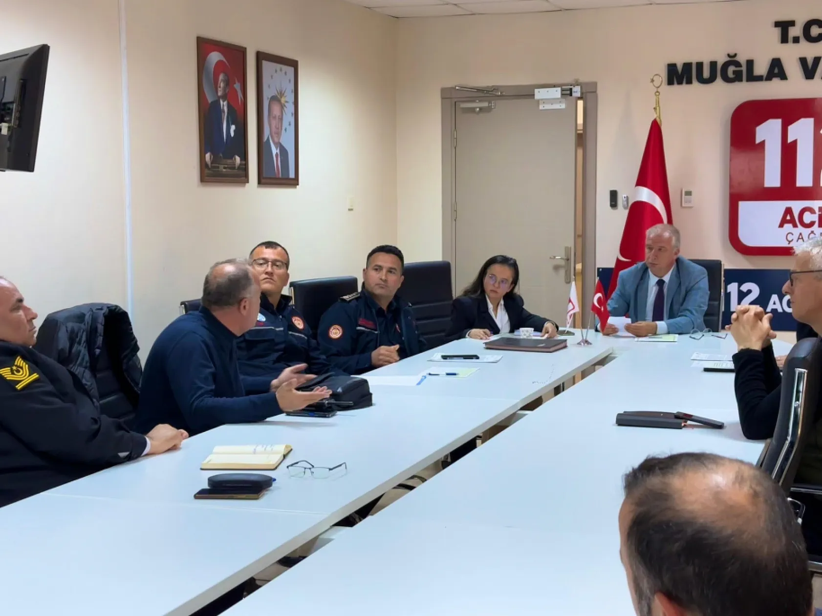 Muğla 112 Acil Çağrı Merkezi'nde Ramazan Bayramı tedbirleri görüşüldü