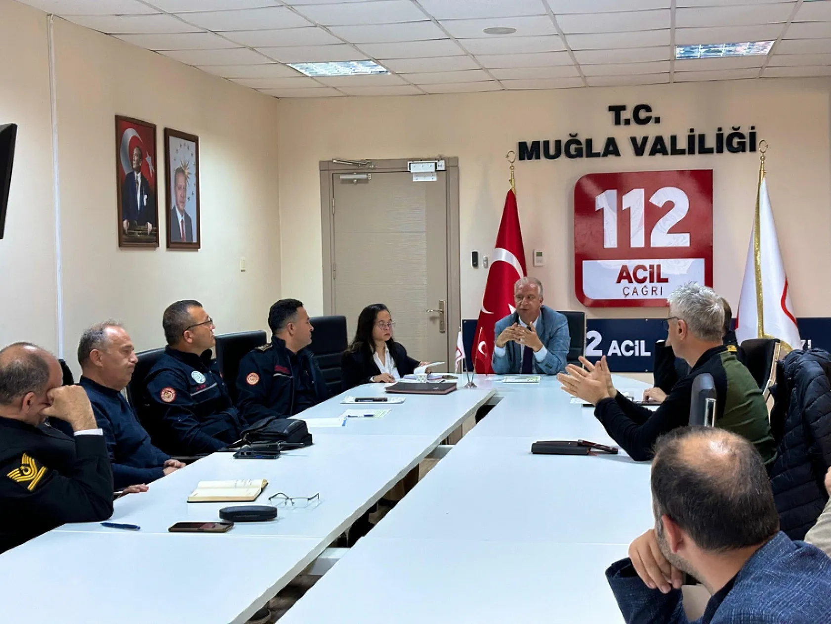 Muğla 112 Acil Çağrı Merkezi'nde Ramazan Bayramı tedbirleri görüşüldü