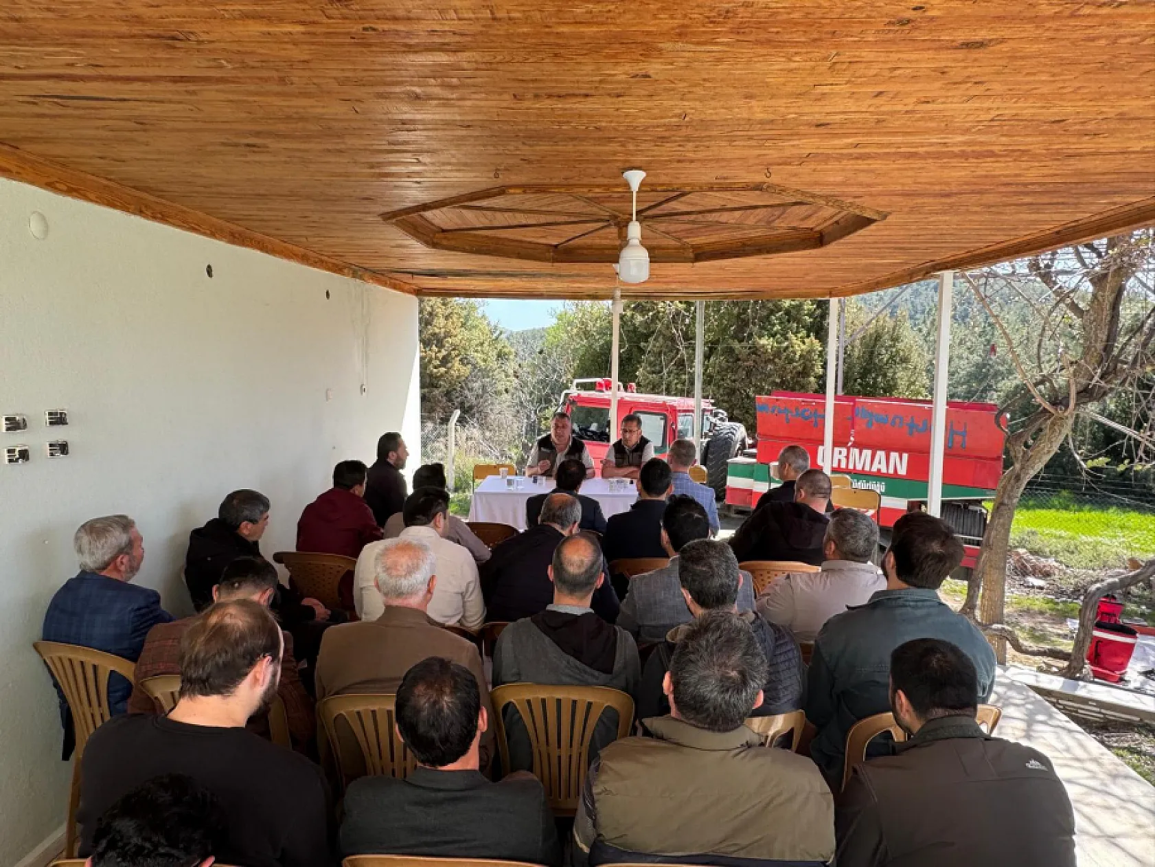 Kavaklıdere'de Müftülük personeline yangınla mücadele eğitimi