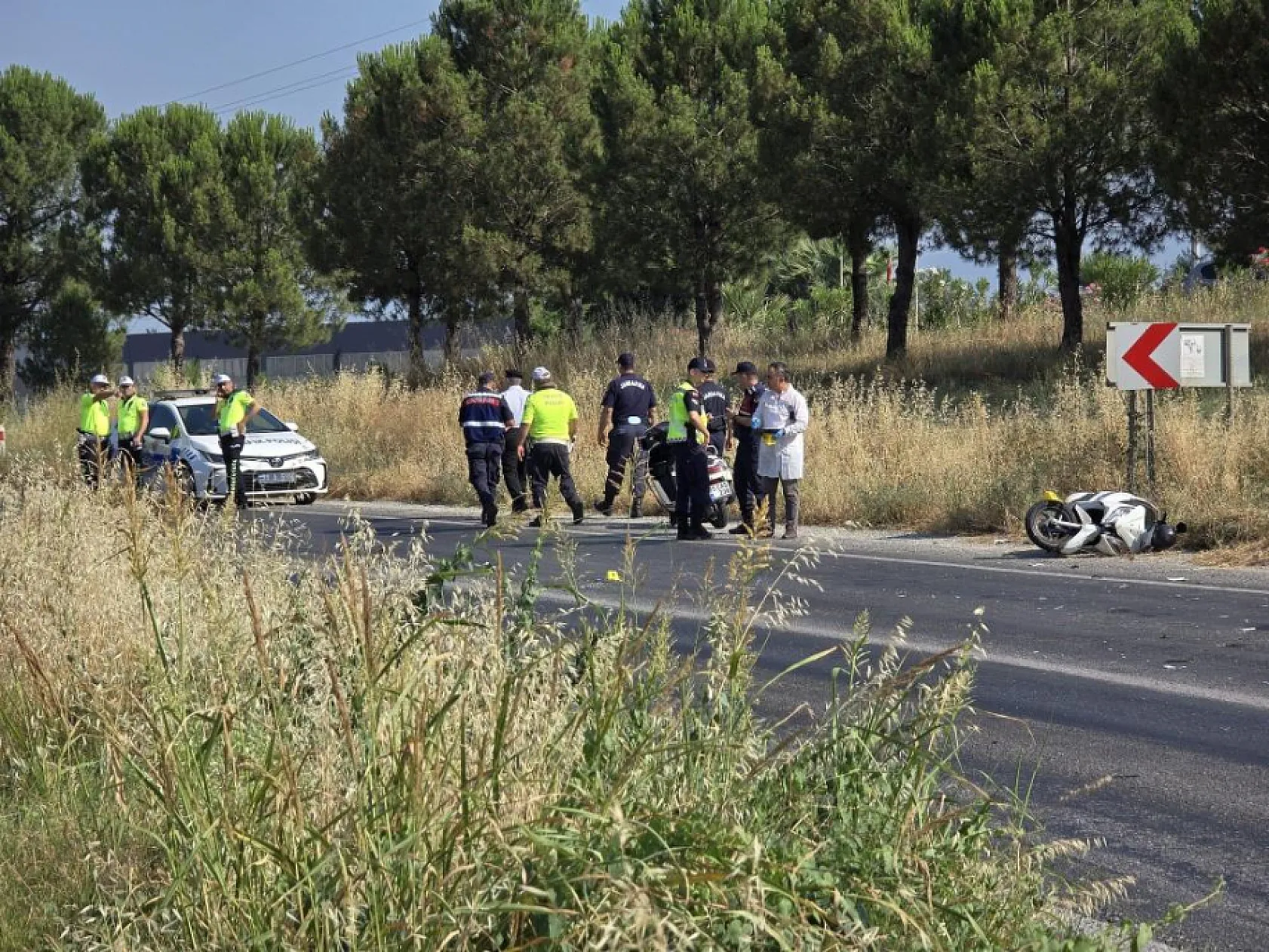 Şerit ihlali can aldı: Kazada motosiklet sürücüsü yaşamını yitirdi