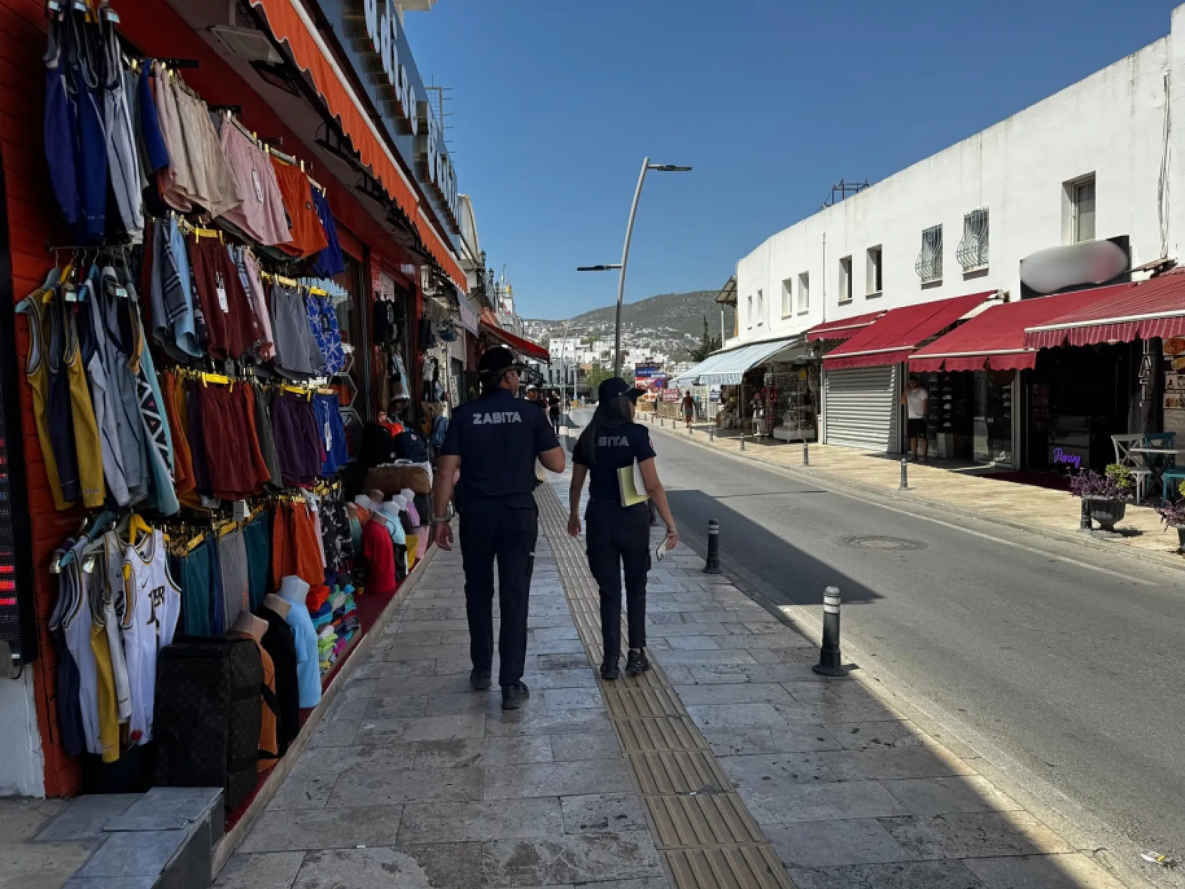 Bodrum'da zabıta ekiplerinden işgaliye denetimi