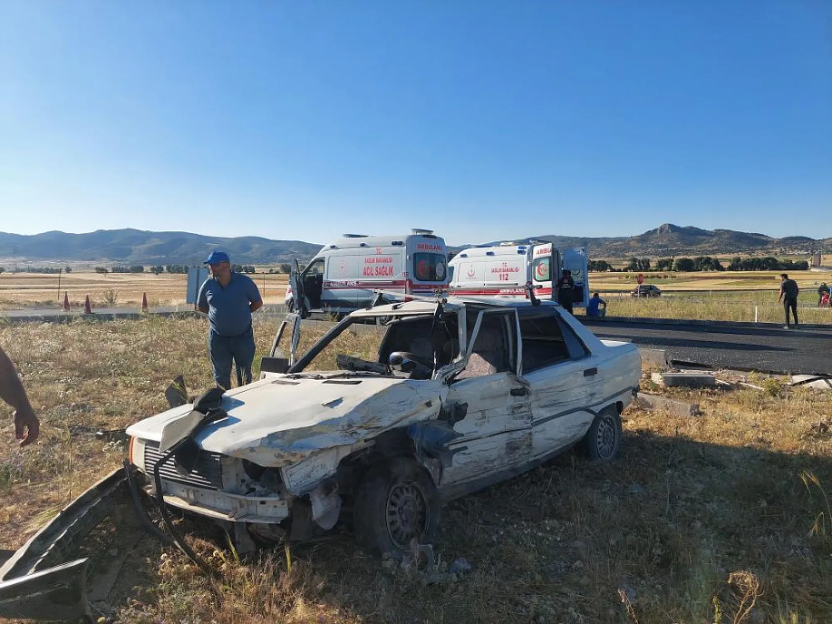Burdur-Fethiye Yolu'nda İki Otomobil Çarpıştı: 2 Yaralı