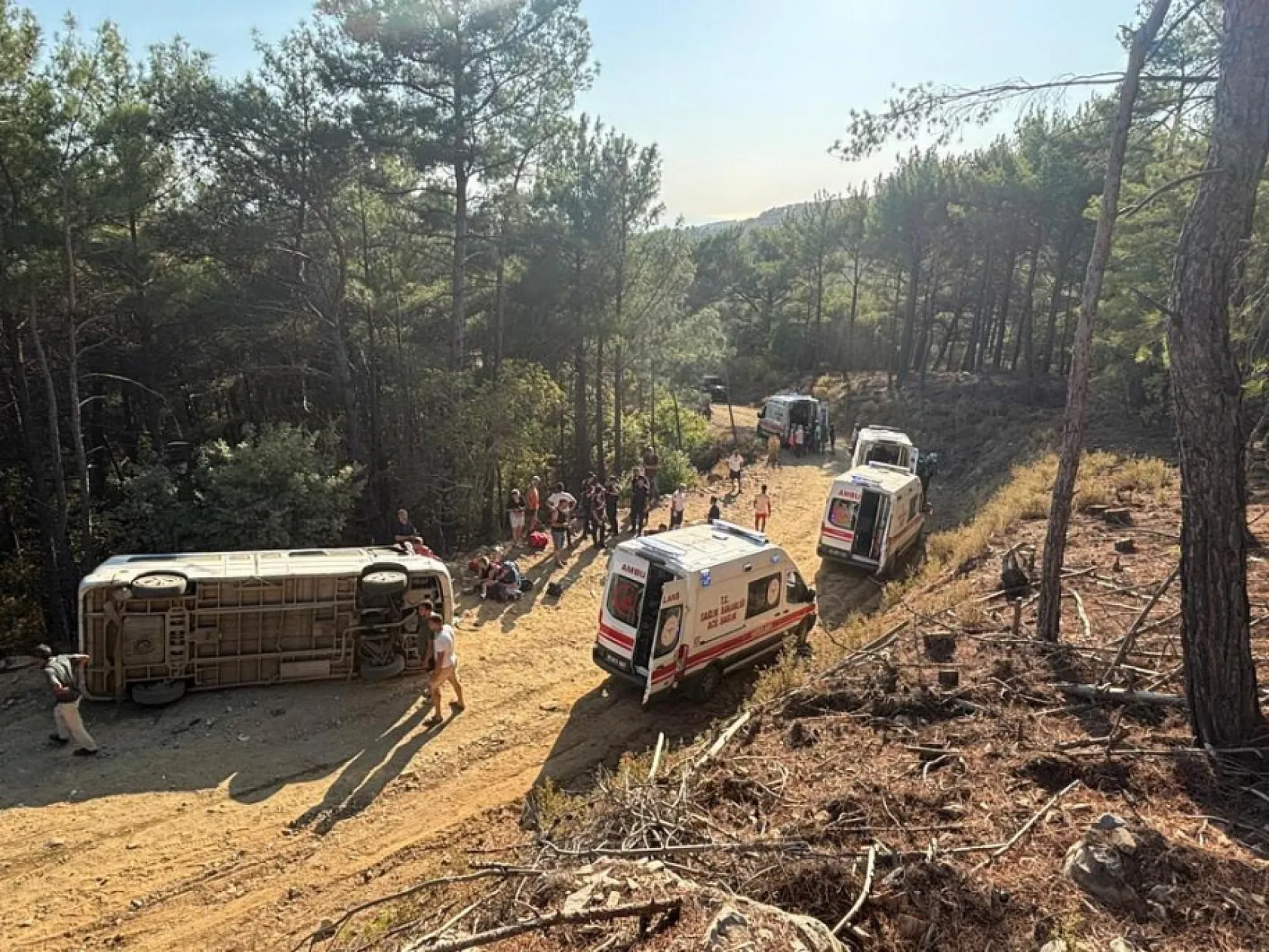 Tur Minibüsü Devrildi: 11 Kişi Yaralandı