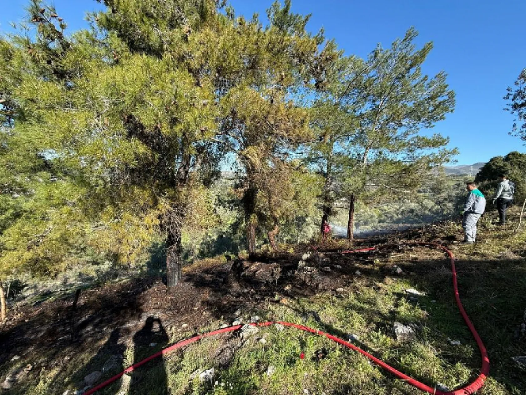 Bodrum'da temizlik yaparken yangın çıkardılar