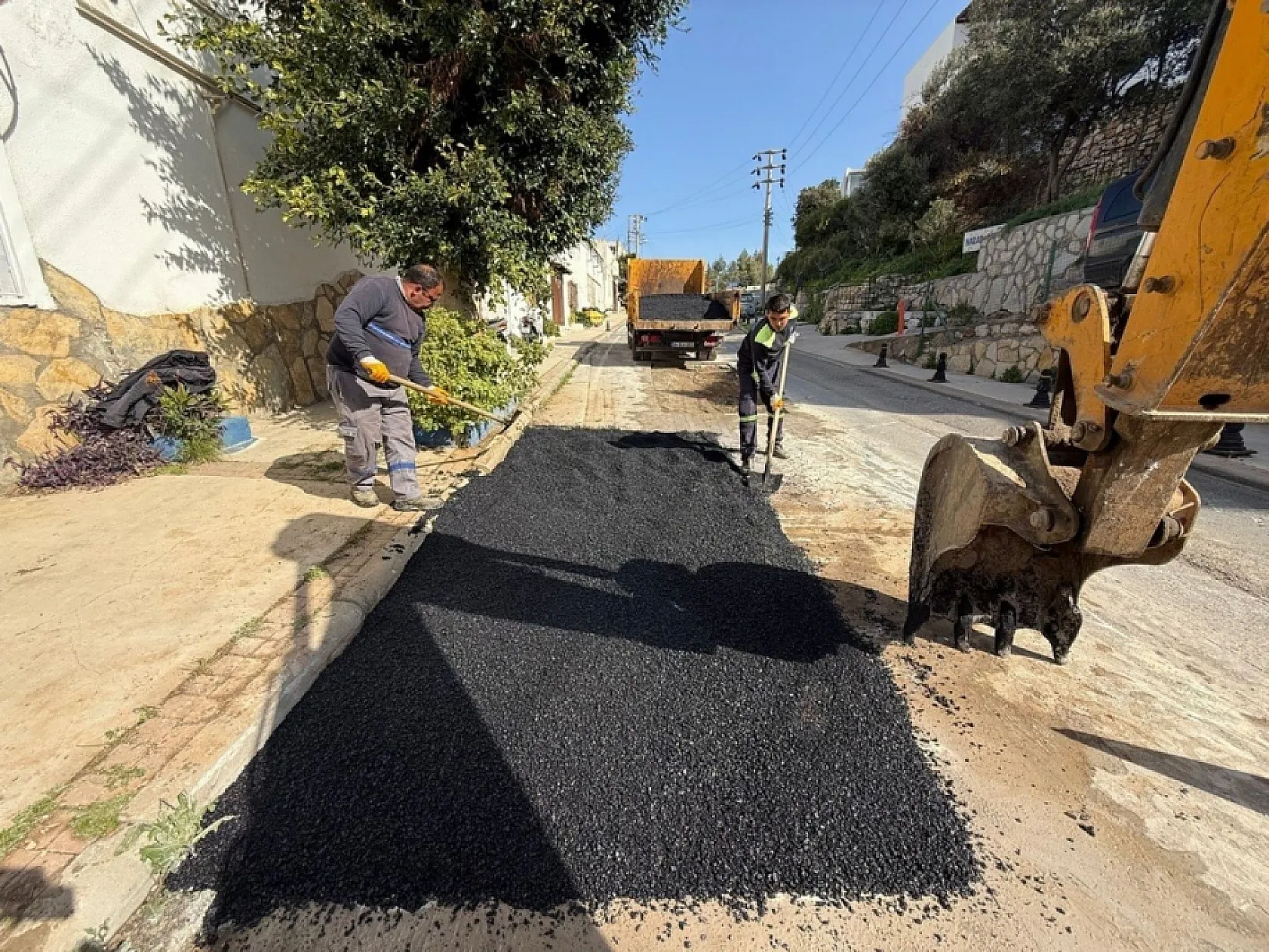 Bodrum'da üstyapı çalışmaları hız kazandı
