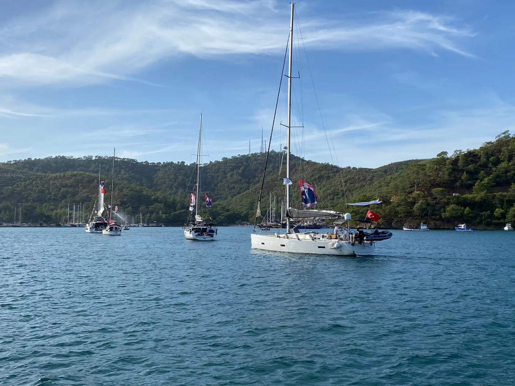 Fethiye'de Teknelerden 100. Yıl Konvoyu
