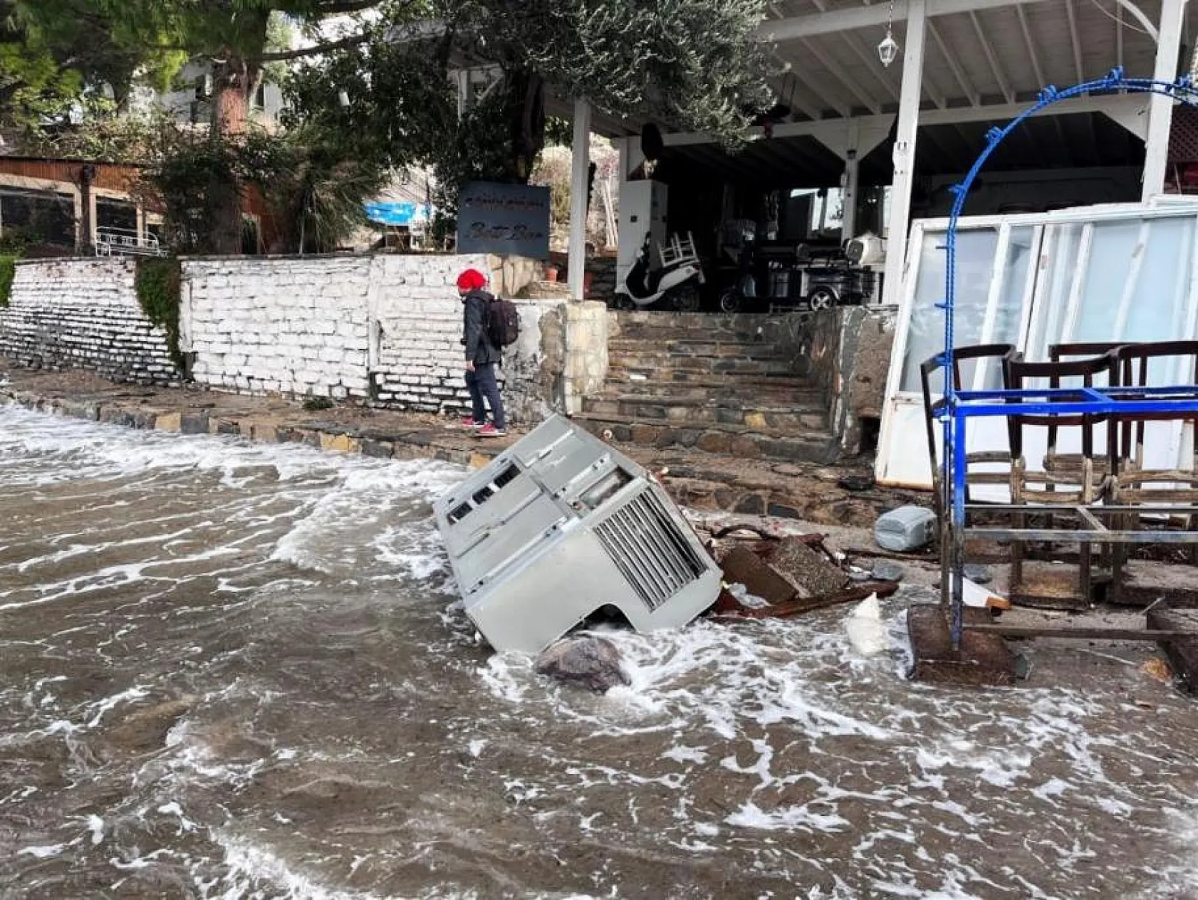 Bodrum'da Fırtına Tekneleri Batırdı