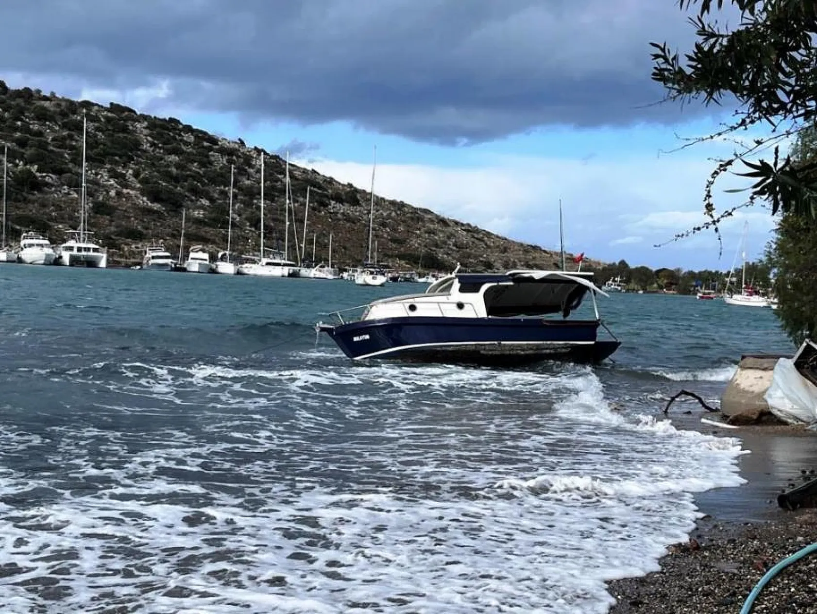 Bodrum'da Fırtına Tekneleri Batırdı